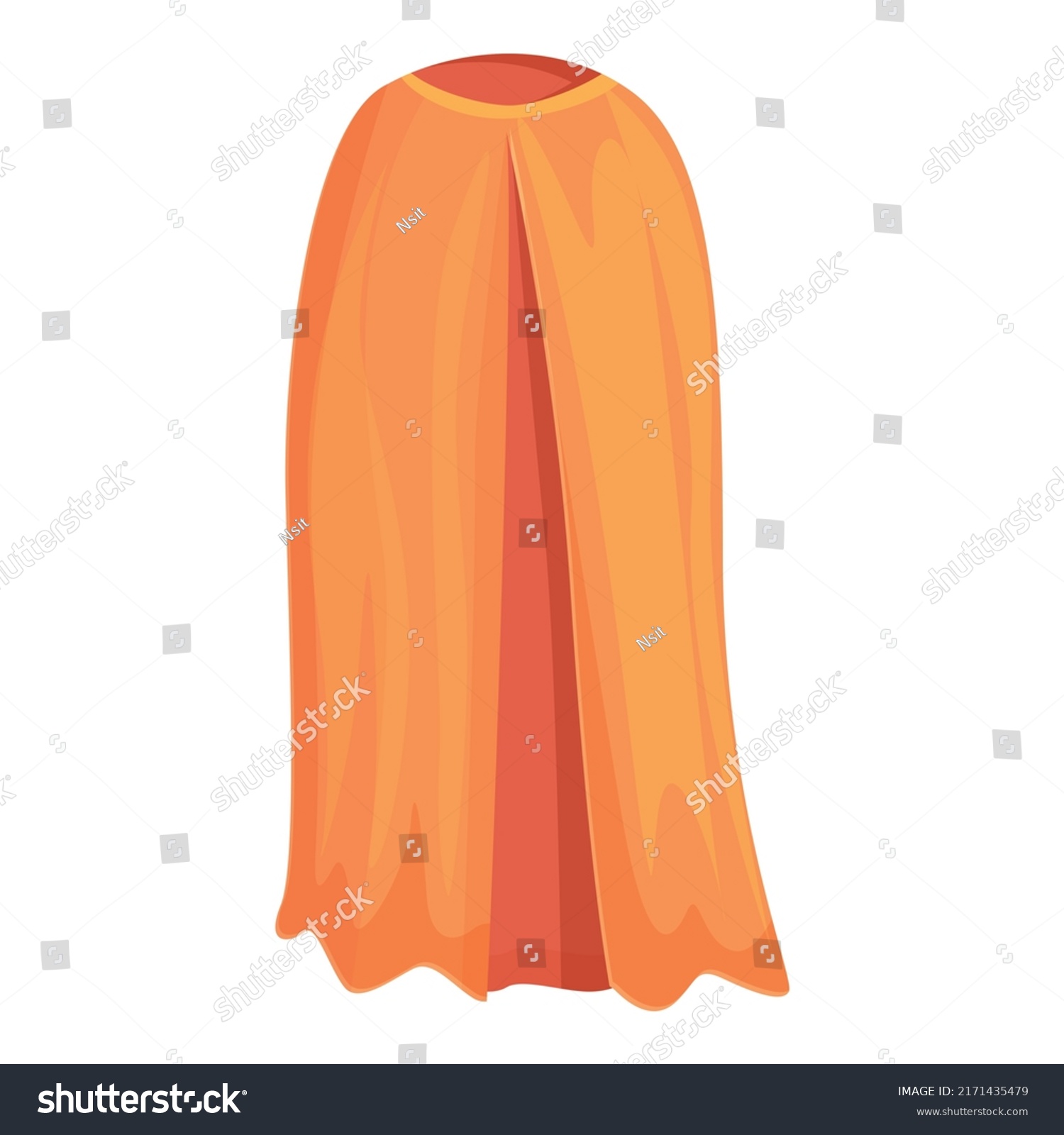 Orange Cloak Icon Cartoon Vector Super Stock Vector (Royalty Free ...