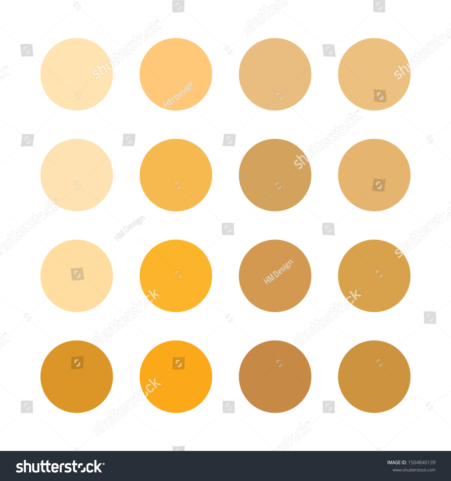 Orange Color Palette Vector Illustration Stock Vector (Royalty Free ...