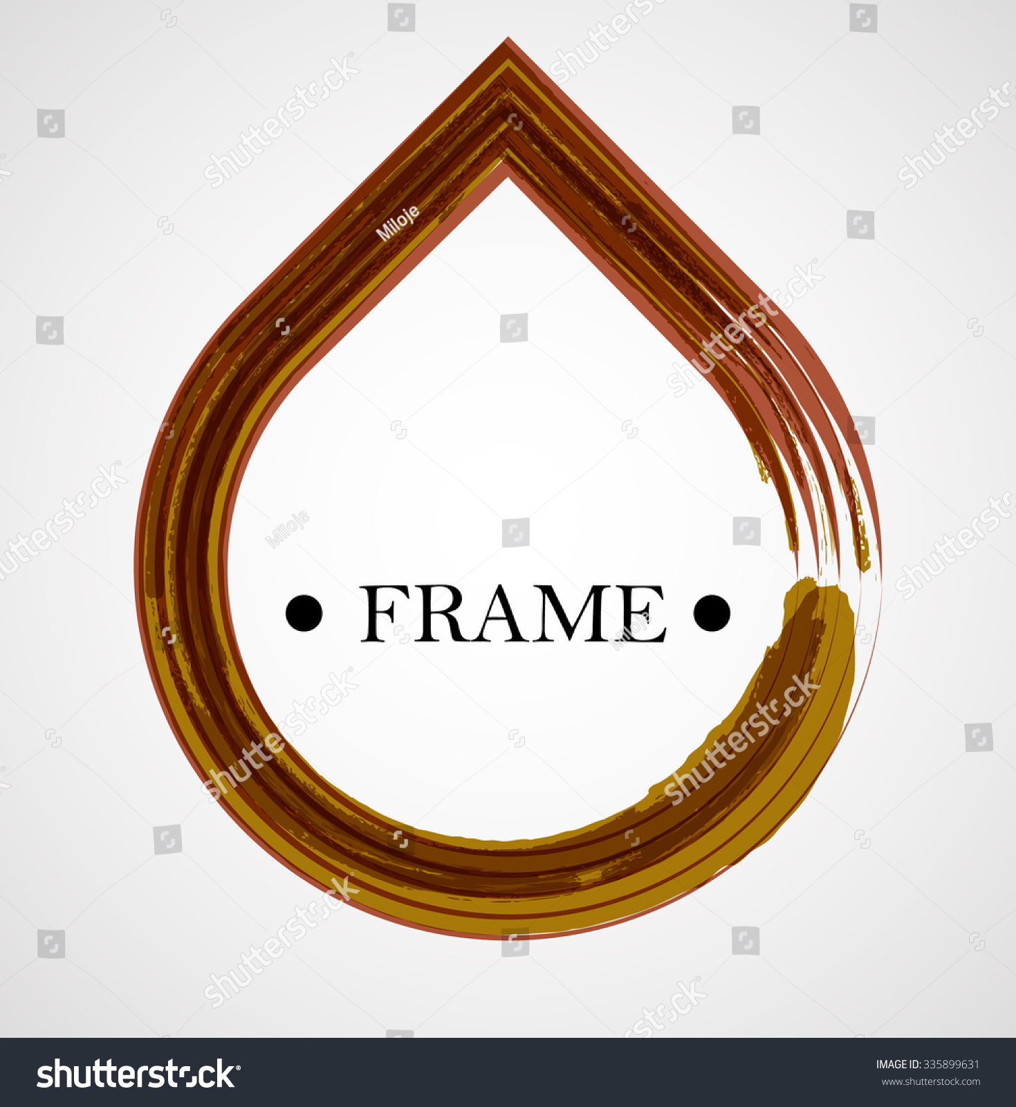 Orange Frame Border Geometric Shape Vector Stock Vector (Royalty Free ...