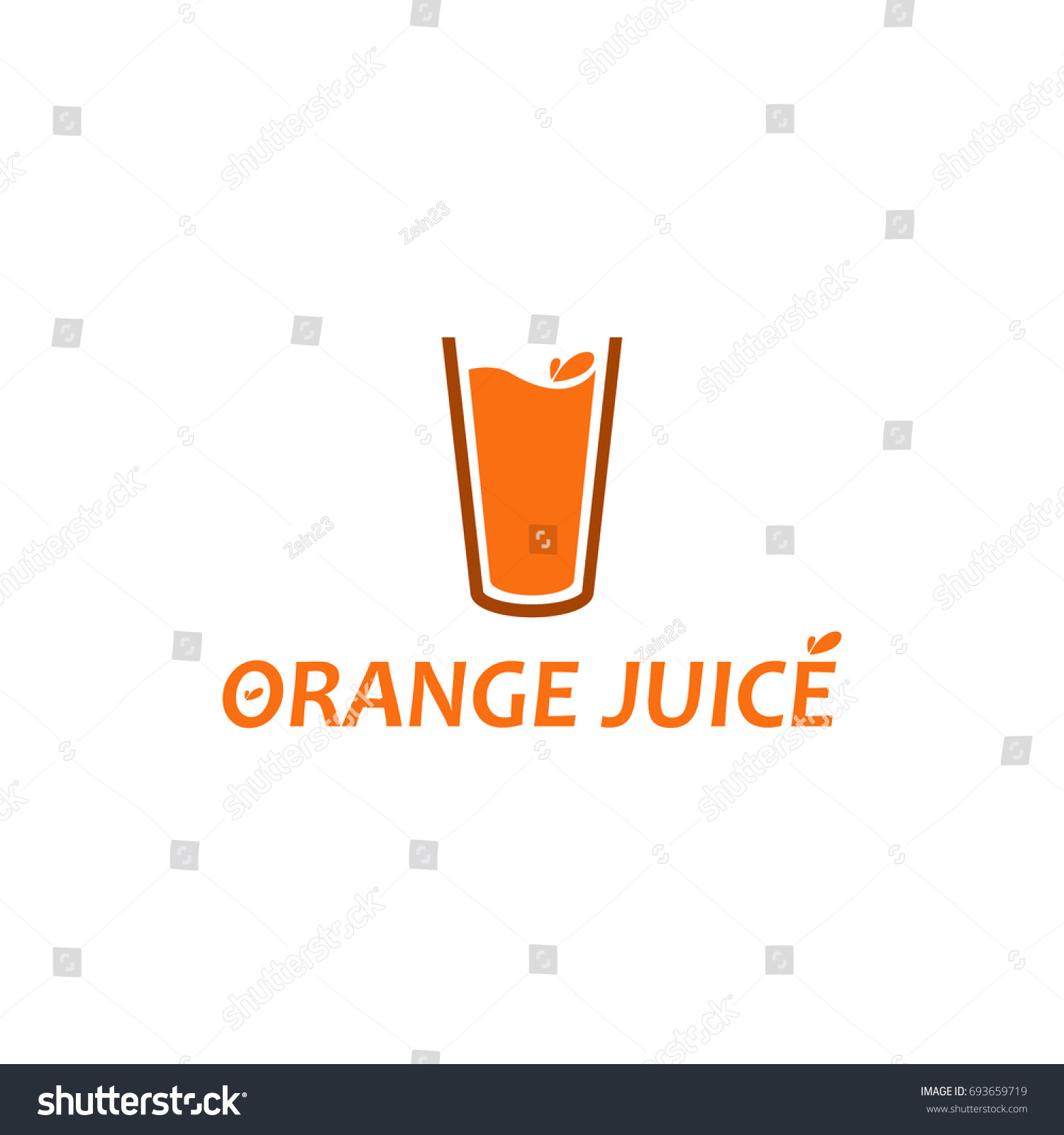 Orange Juice Logo Design Unique Illustration Stock Vector (Royalty Free ...