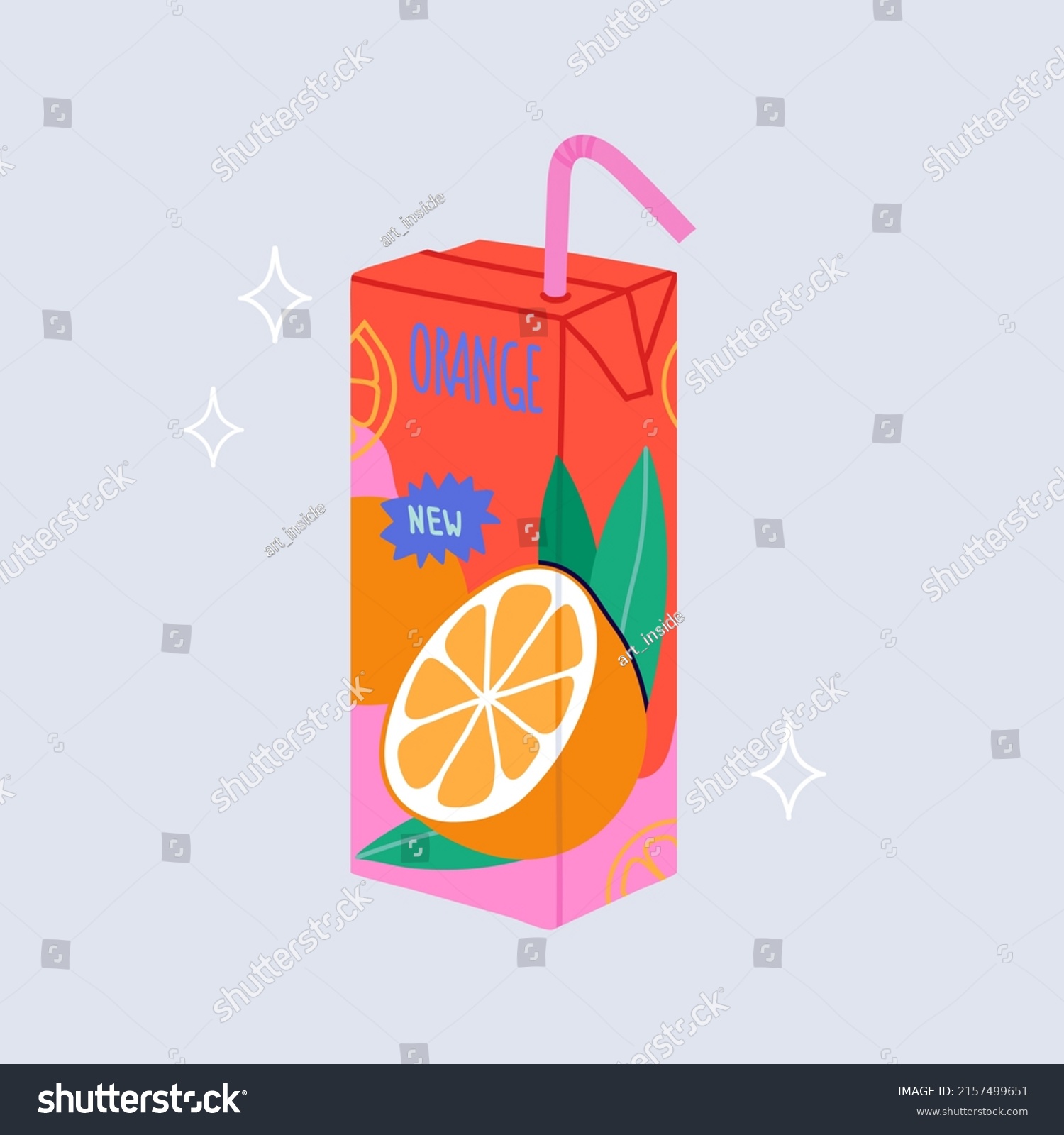 Orange Juice Pulp Hand Drawn Cartoon Stock Vector (Royalty Free ...