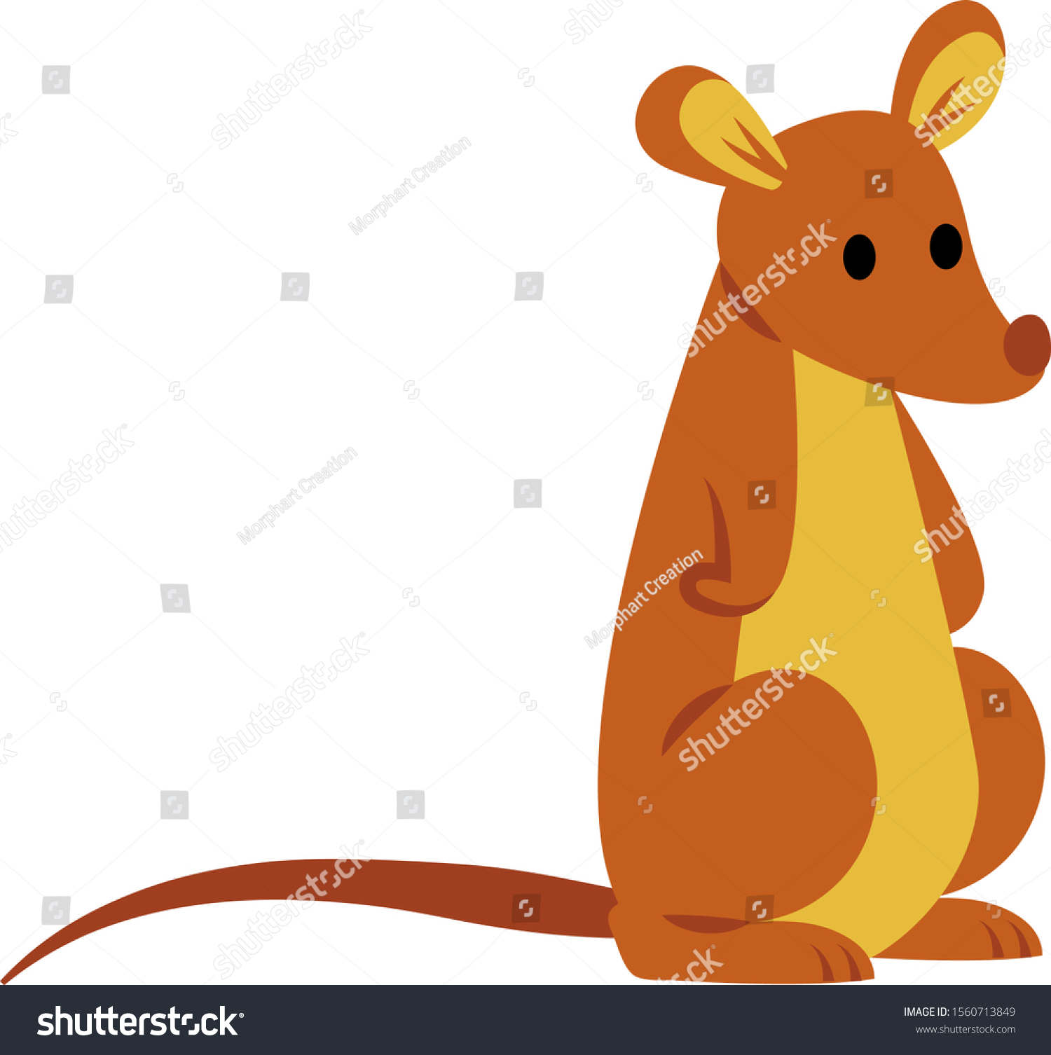 Orange Mouse Illustration Vector On White Stock Vector (Royalty Free