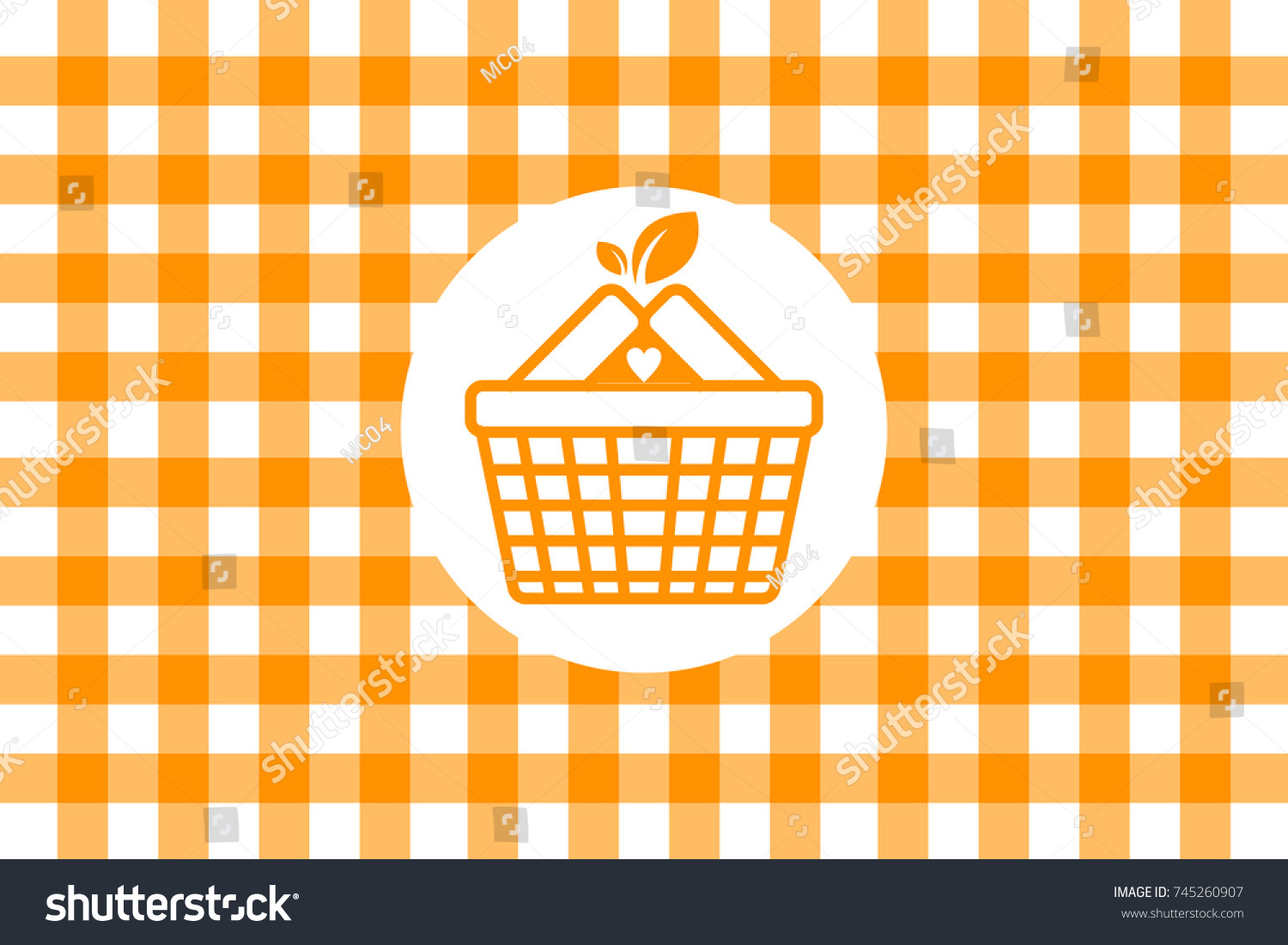 orange picnic blanket