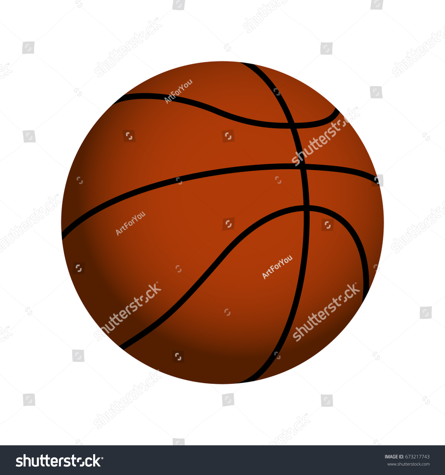 Realistic Basketball Ball In Orange Vector Icon Stock Vector