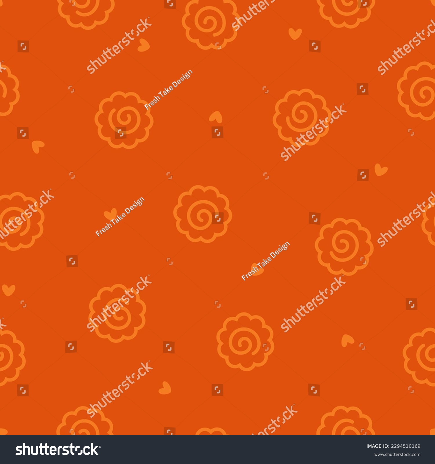 SVG of Orange seamless pattern with outline narutomaki svg