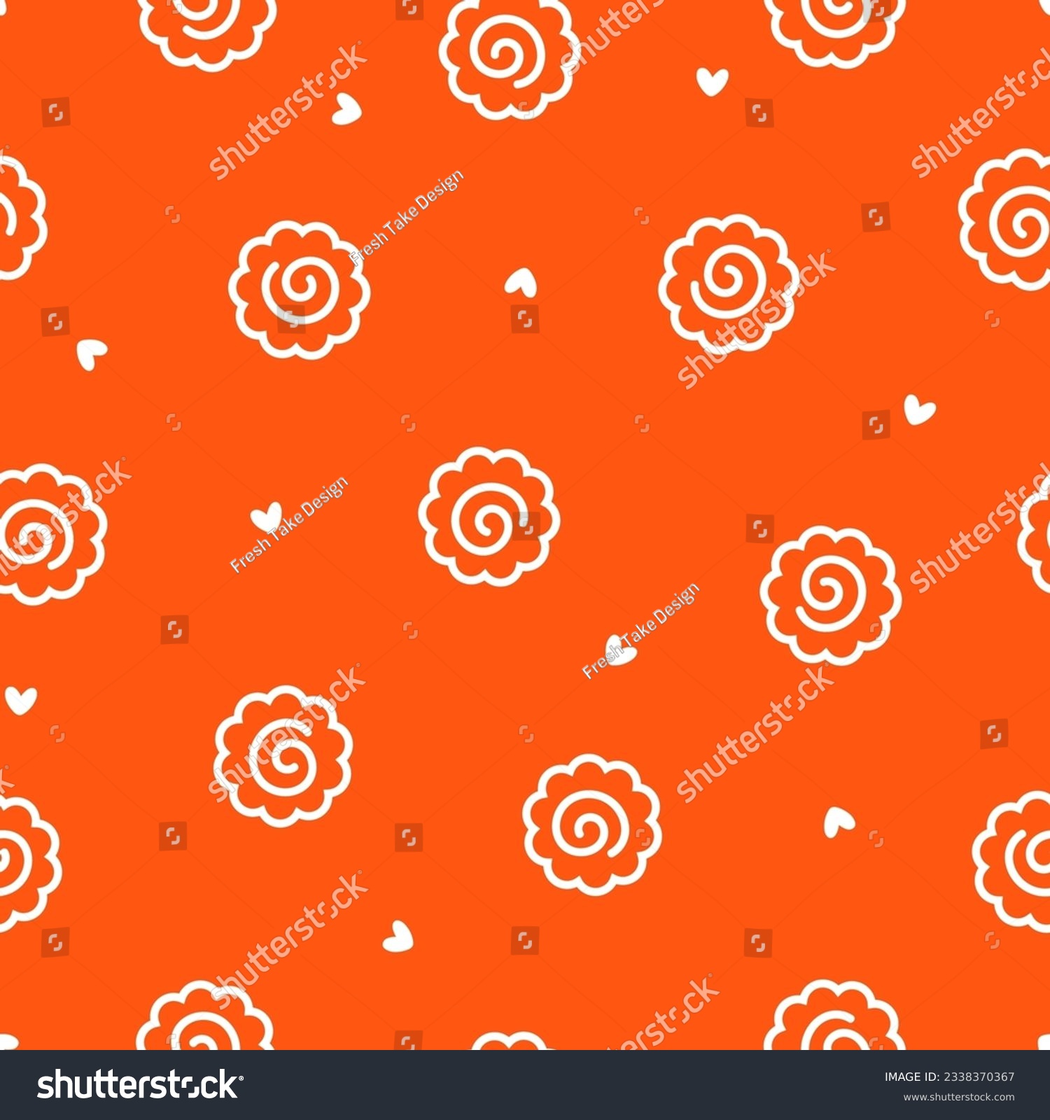 SVG of Orange seamless pattern with white narutomaki svg