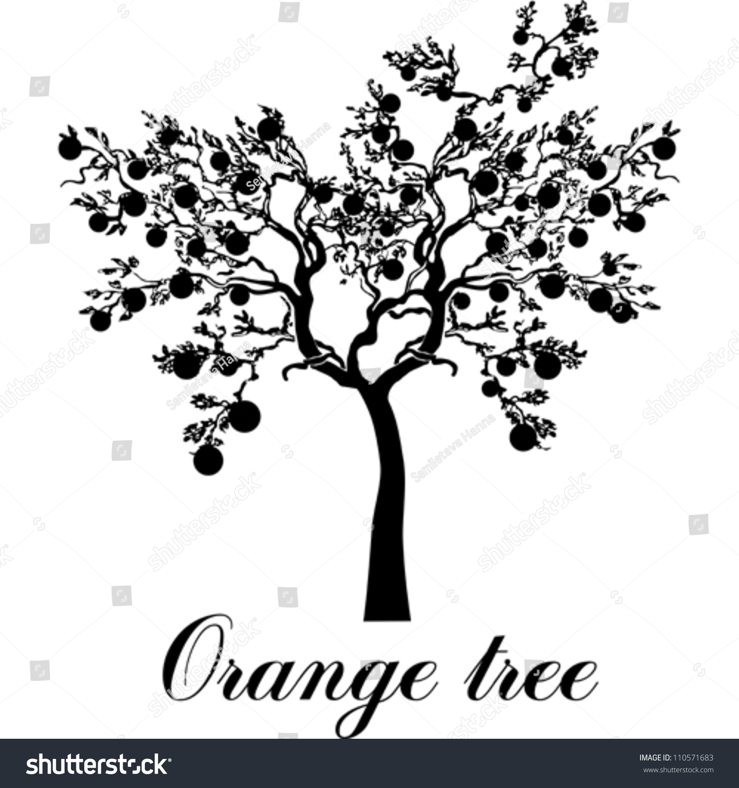 Orange Tree Clip Art Black And White Northern Mockingbird Sich Auf