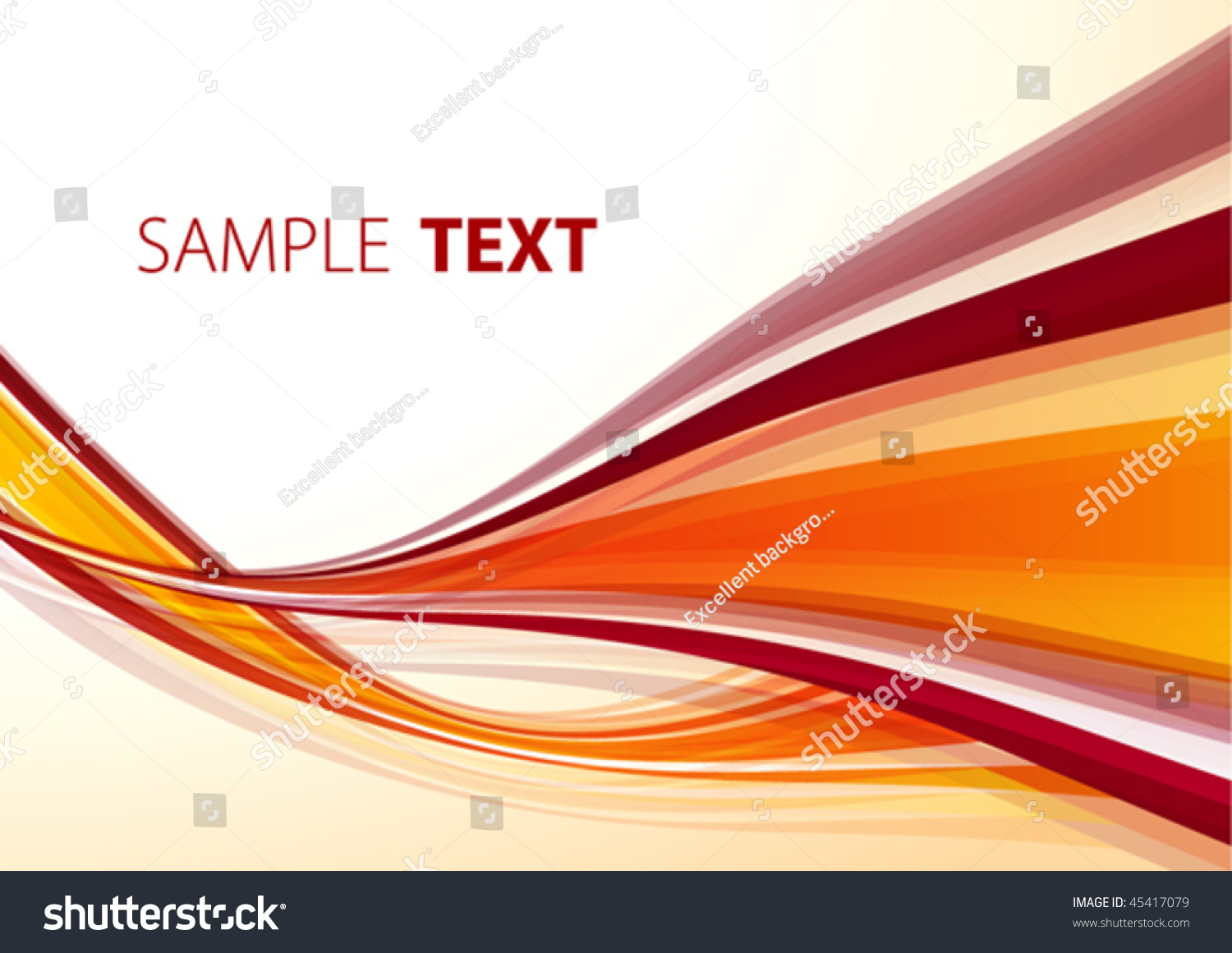 Orange Wave. Vector - 45417079 : Shutterstock