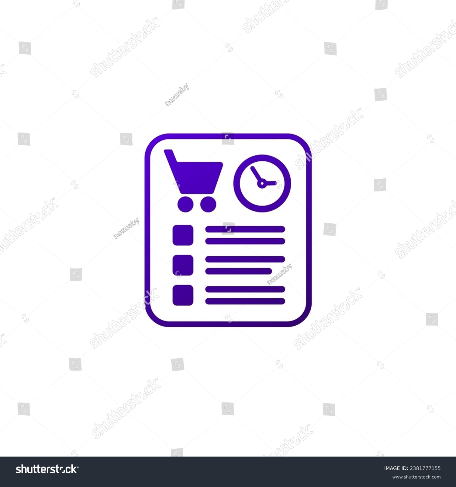 SVG of order history or last purchase icon on white svg