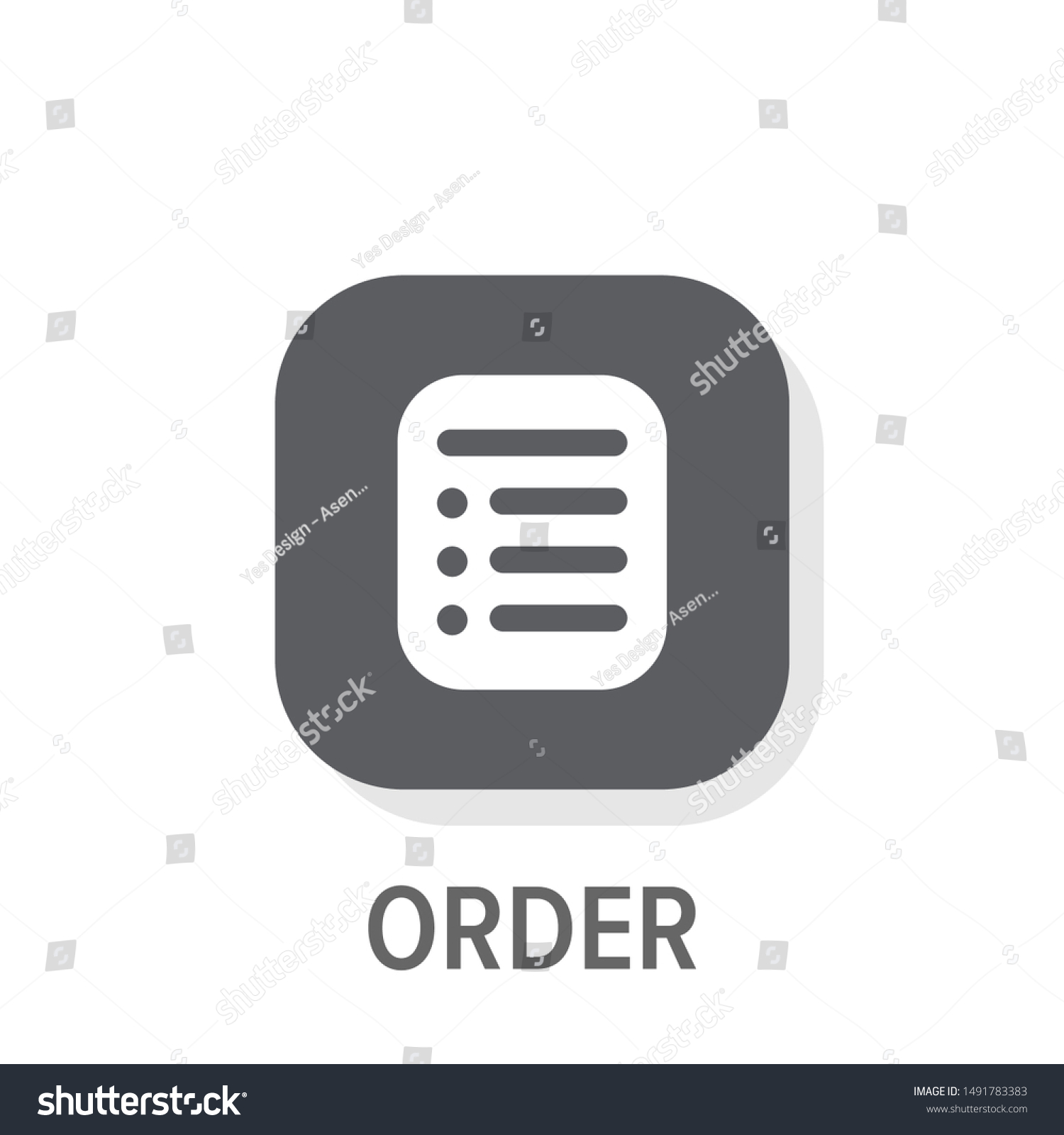 Order List App Icon Button Vector Stock Vector (Royalty Free ...