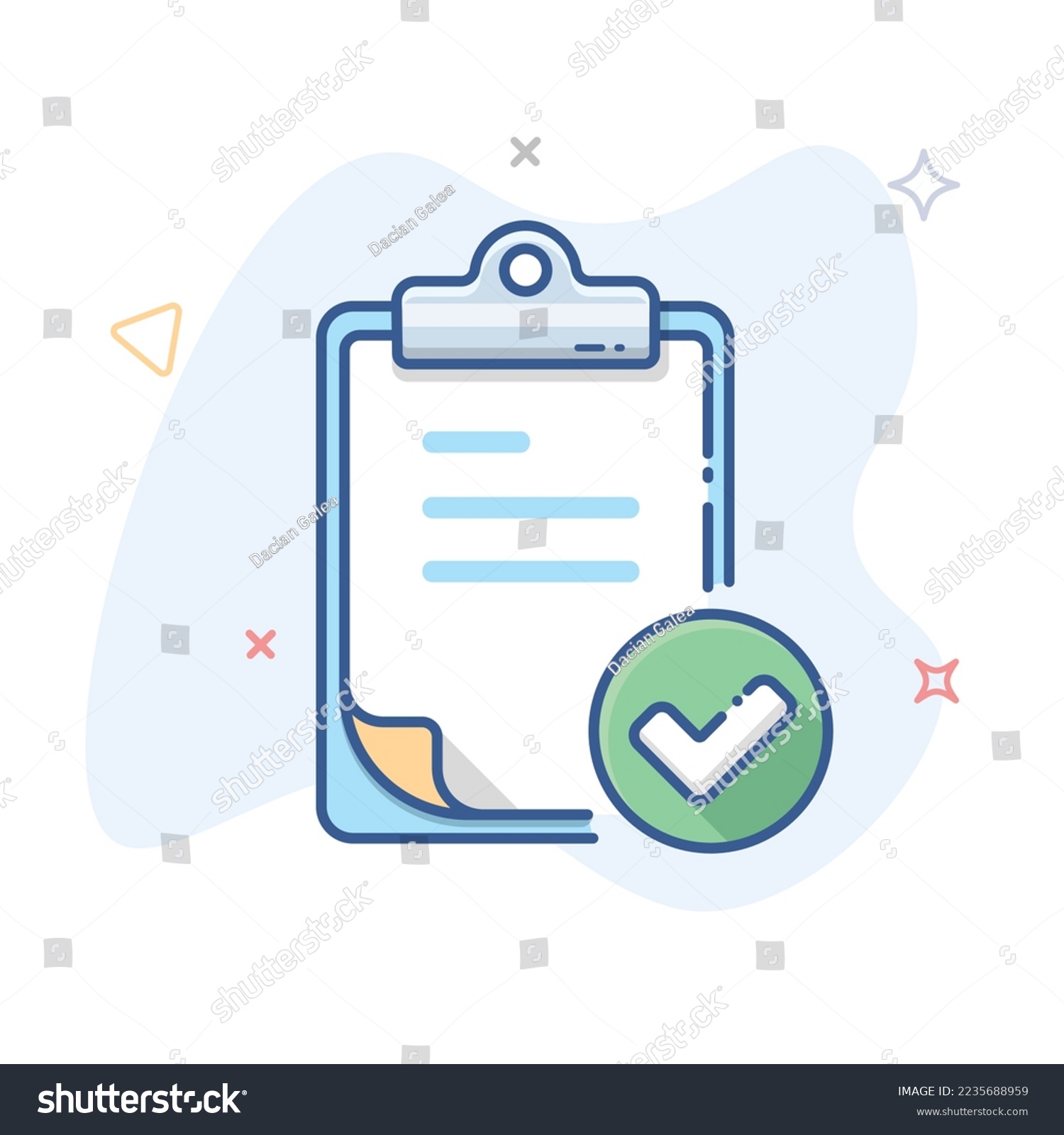 SVG of Order placed, confirmed transaction  vector icon. Checklist and check mark. Accepted order outline illustration. svg