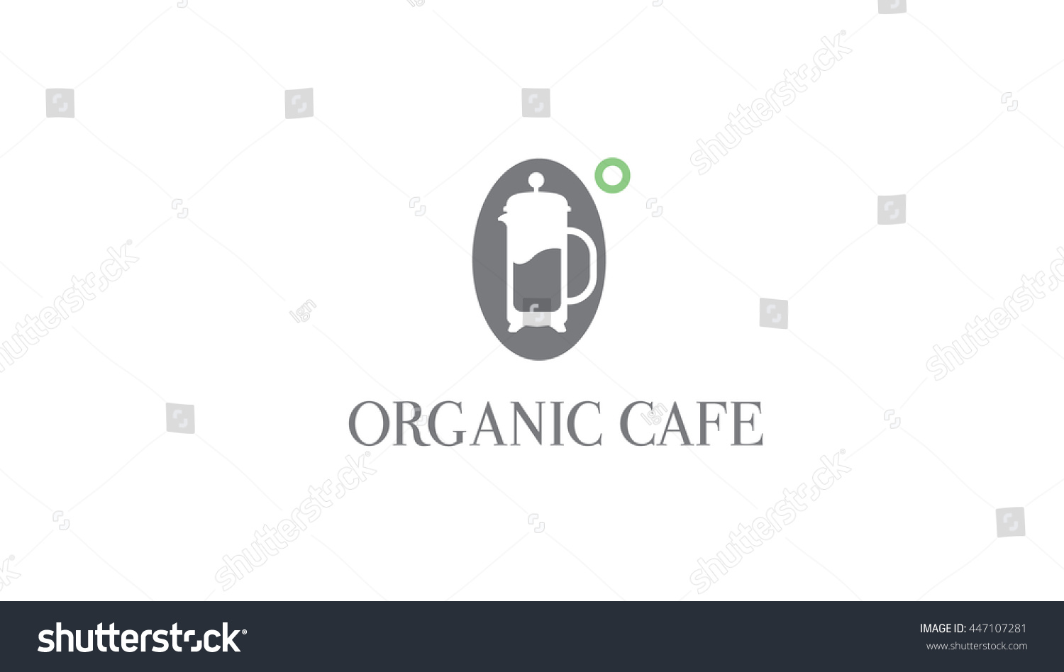 Organic Cafe Vector Logo Stock Vector (Royalty Free) 447107281 ...