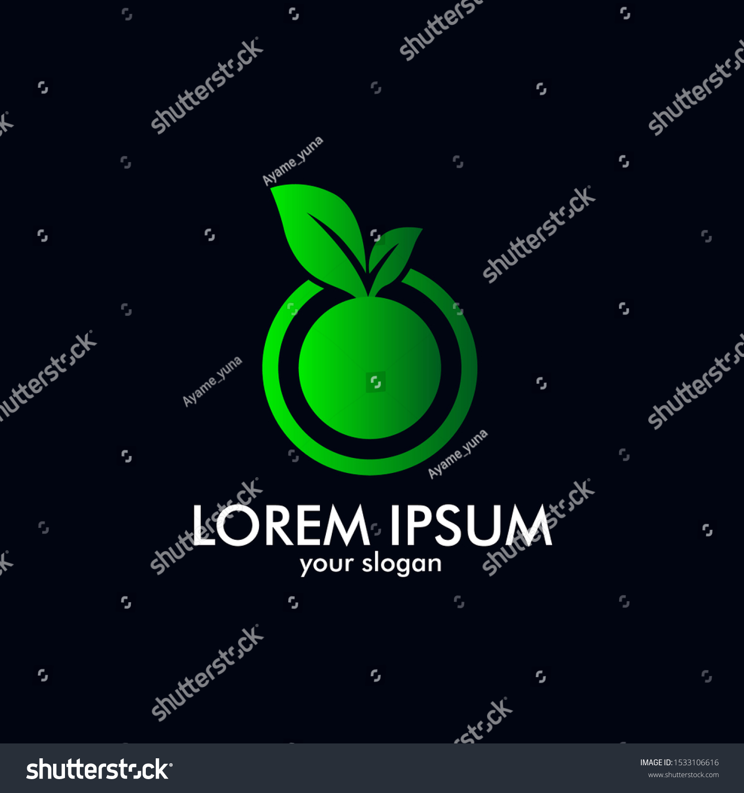 Organic Fruit Logo Icon Farm Agriculture Stock Vector (Royalty Free ...