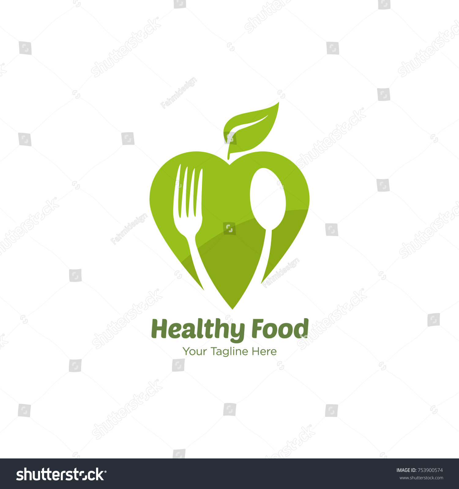 Organic Health Food Creative Symbol Layout Stock Vector Royalty