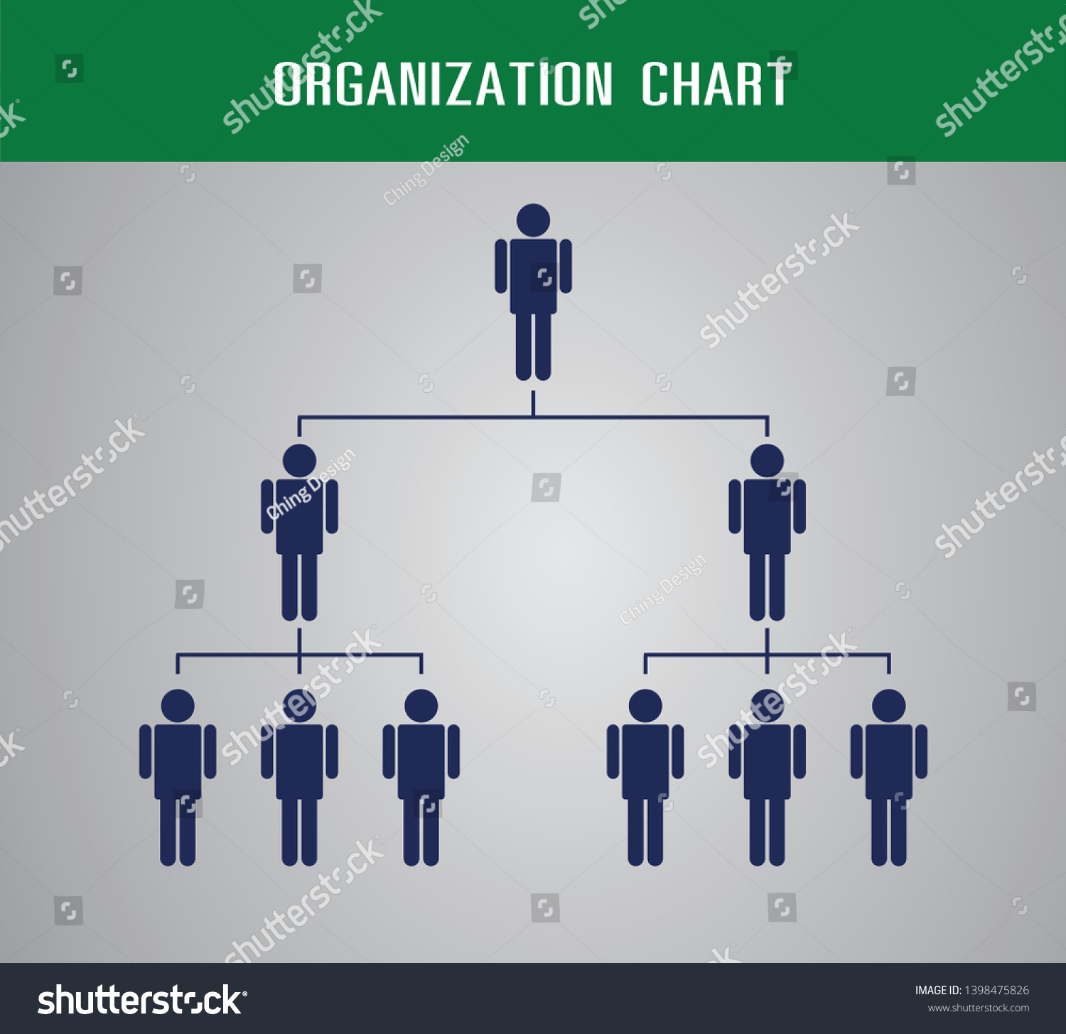 Organization Chart Infographics People Icon Abstract Stock Vector ...