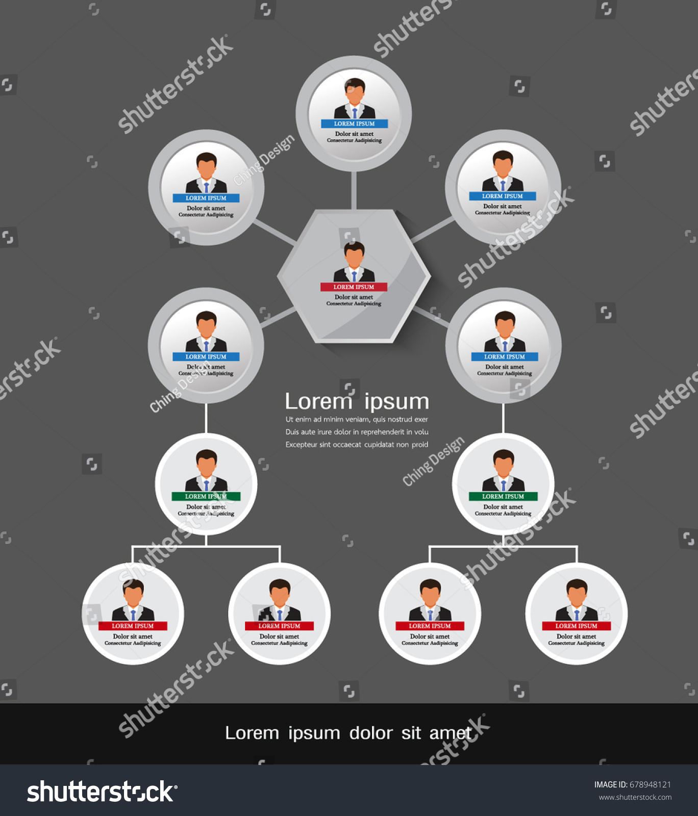 Organization Chart Infographics People Icon Abstract 库存矢量图（免版税）678948121 Shutterstock 3738