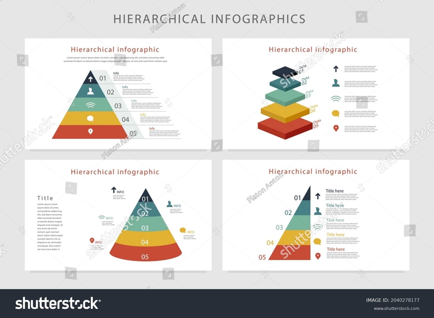 Organizational Chart Infographic Design Template Chart Stock Vector