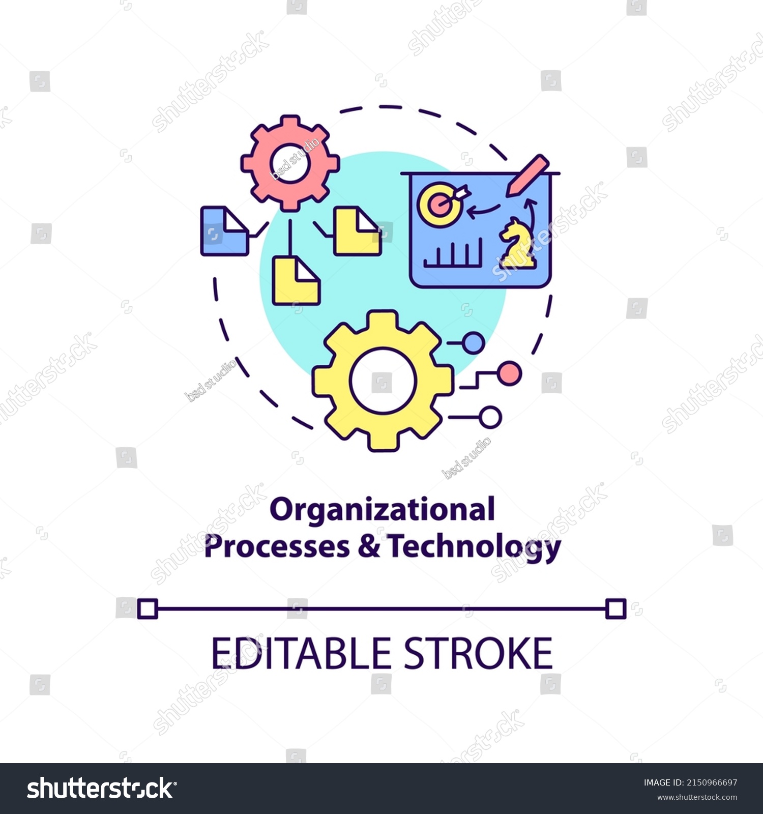 Organizational Processes Technology Concept Icon Information Stock ...