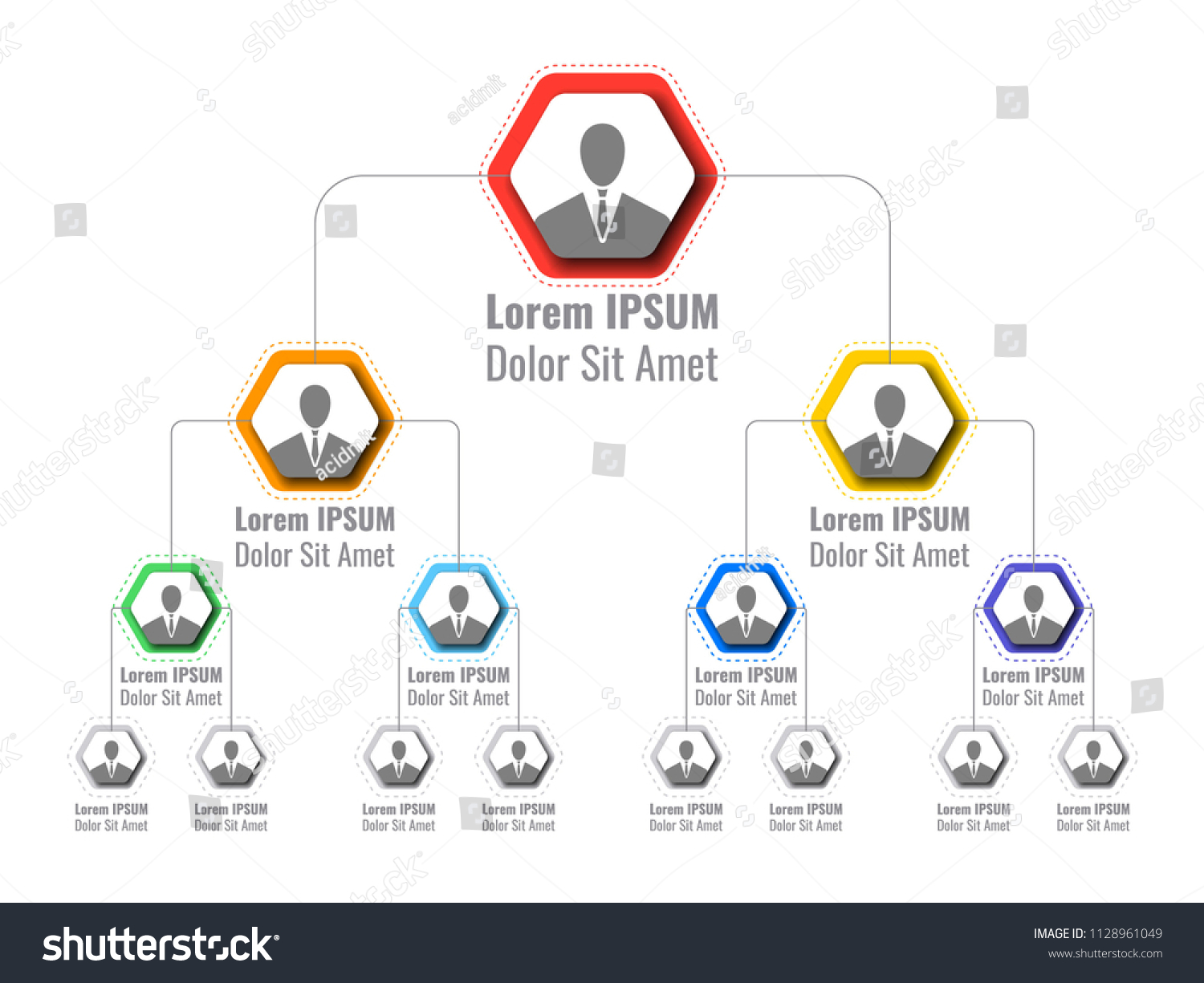 Organizational Structure Company Business Hierarchy Infographic Stock ...