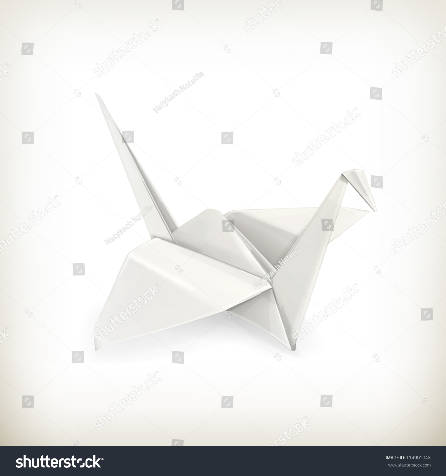 Origami Crane Vector Stock Vector 114901048 - Shutterstock