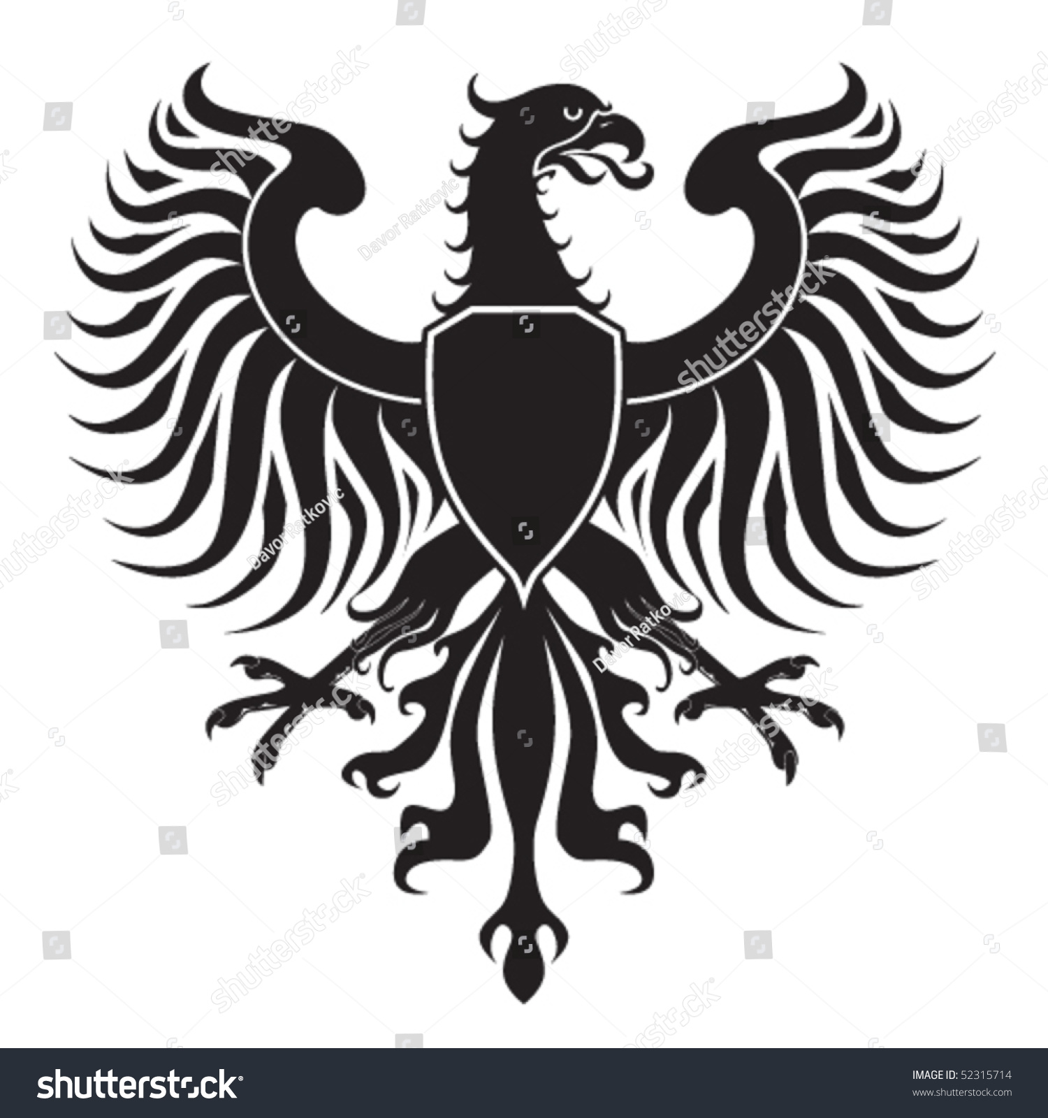 Original Eagle Crest. Easy To Handle, Change Colors Etc. Stock Vector ...