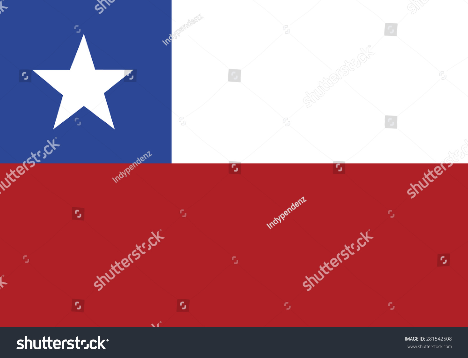 Original Flag Of Chile. Vector. Accurate Dimensions, Element