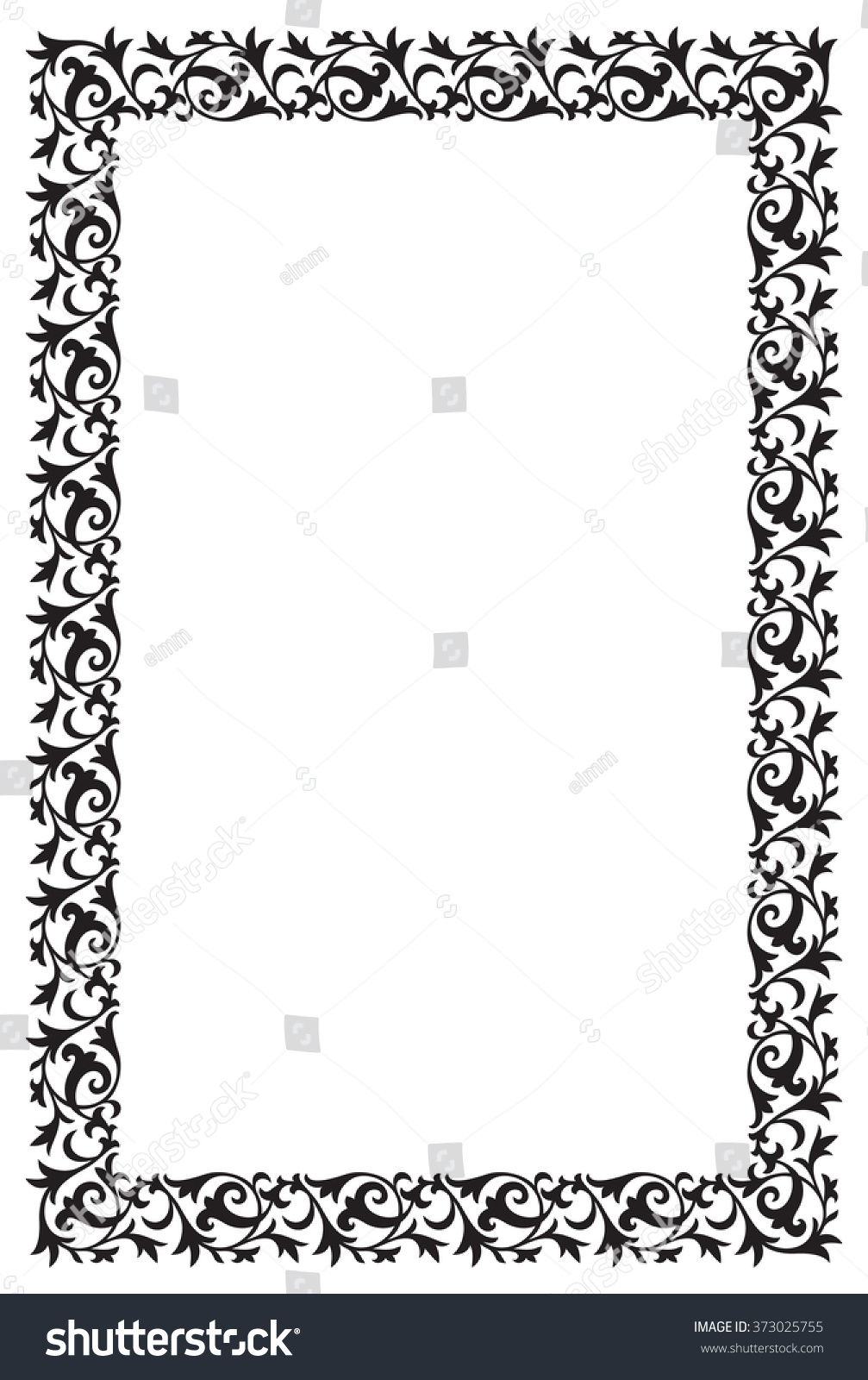 Ornament Frame Old Style Books Diplomas Stock Vector (Royalty Free ...