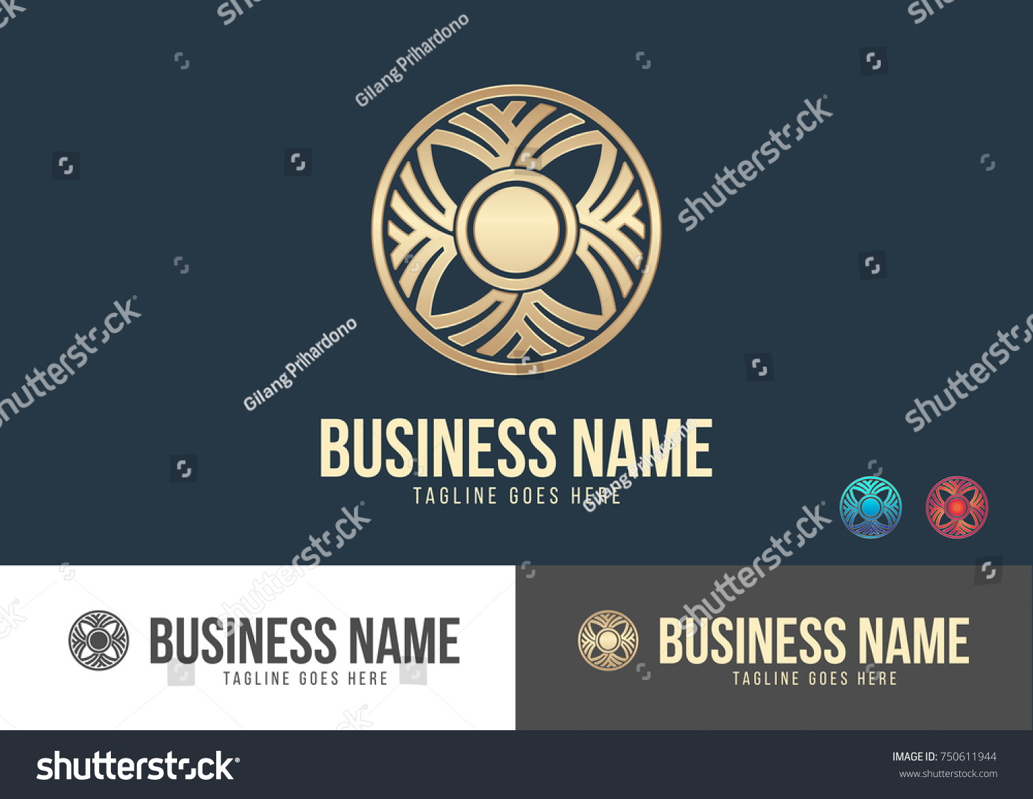 Ornament Logo Template Design Vector Stock Vector (Royalty Free) 750611944