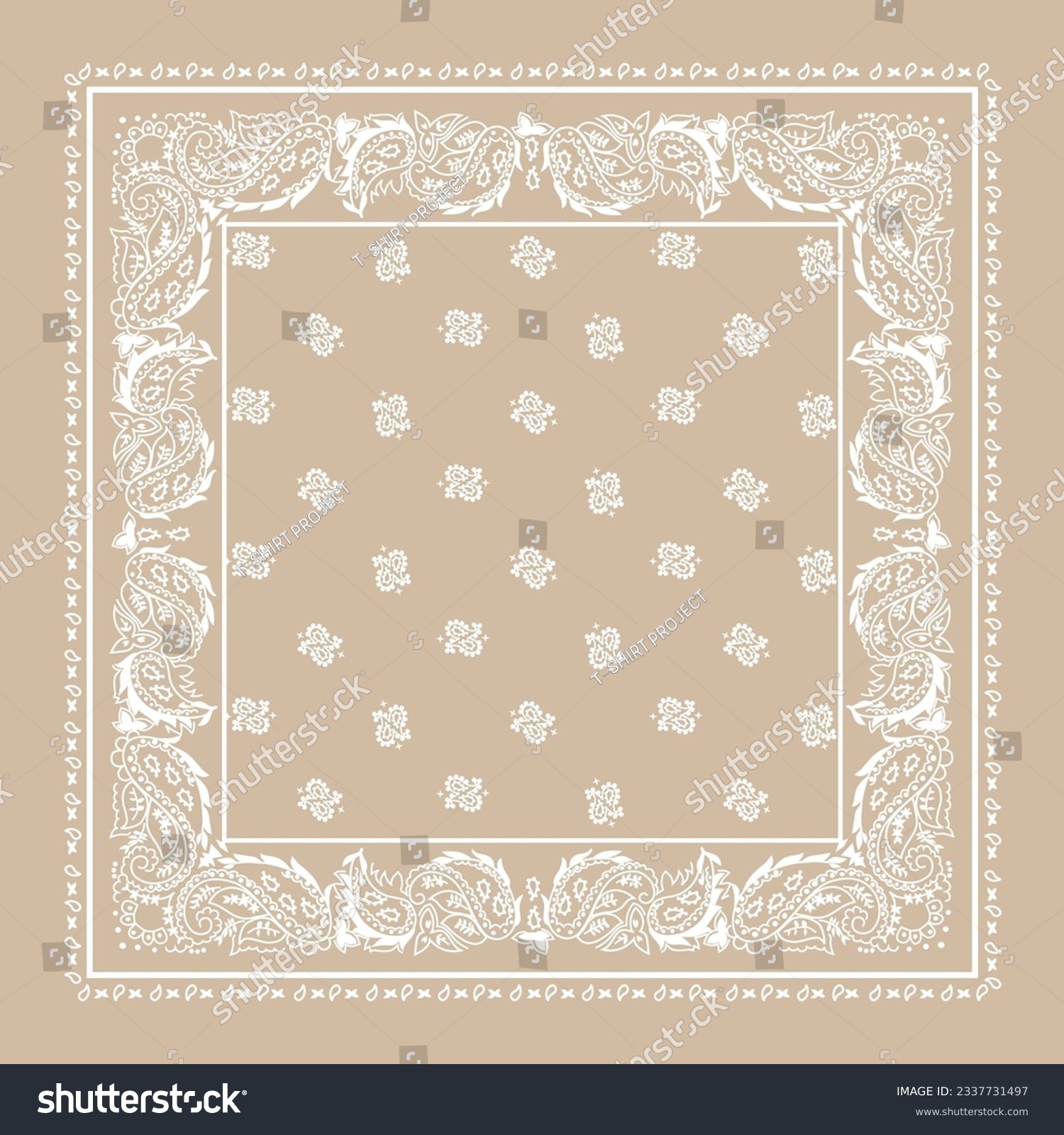 SVG of Ornamental paisley graphic for bandana or any design svg