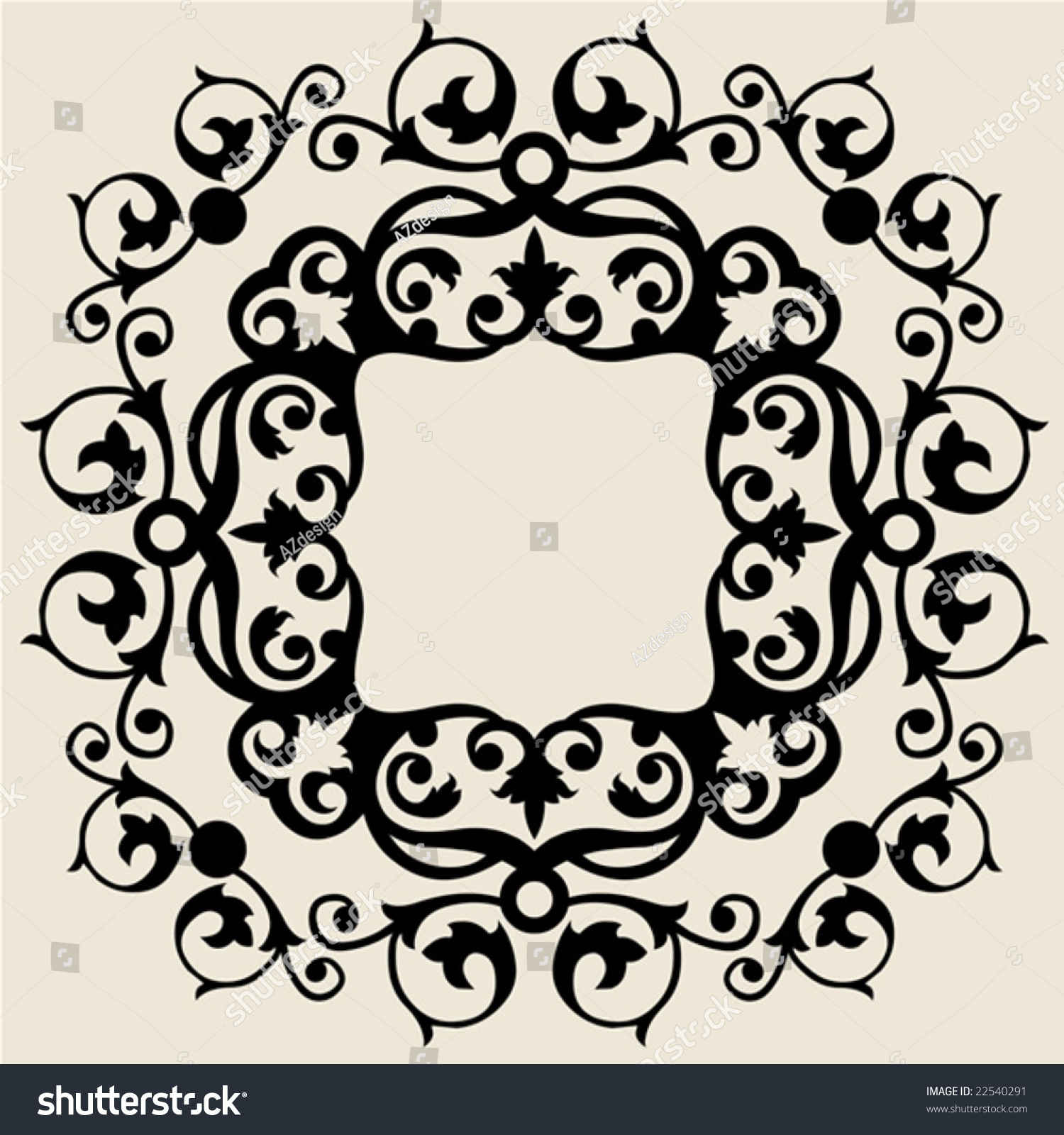 Ornate Baroque Frame Stock Vector 22540291 - Shutterstock