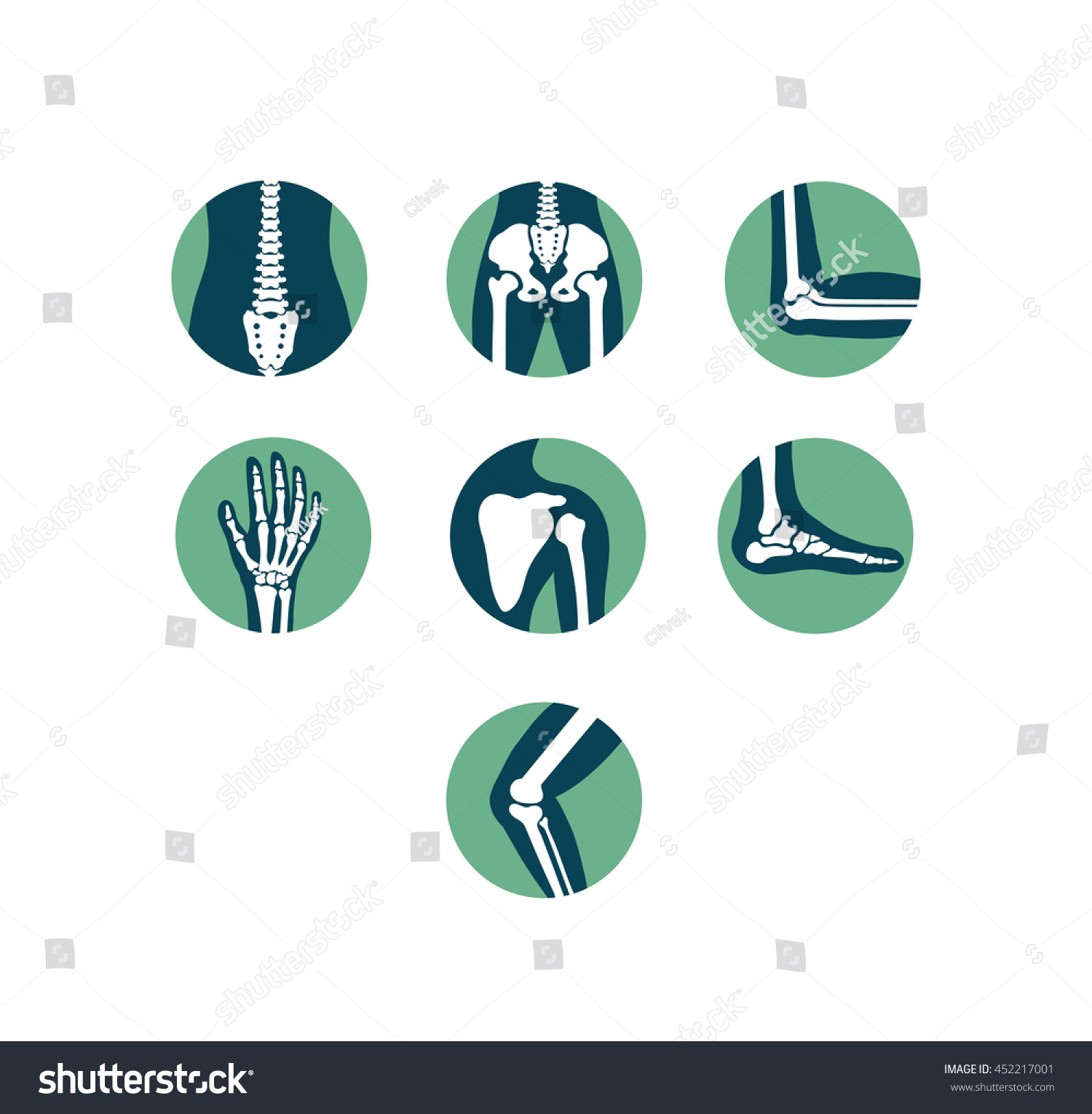 Orthopaedics And Sport Medicine Icons Stock Vector Illustration 