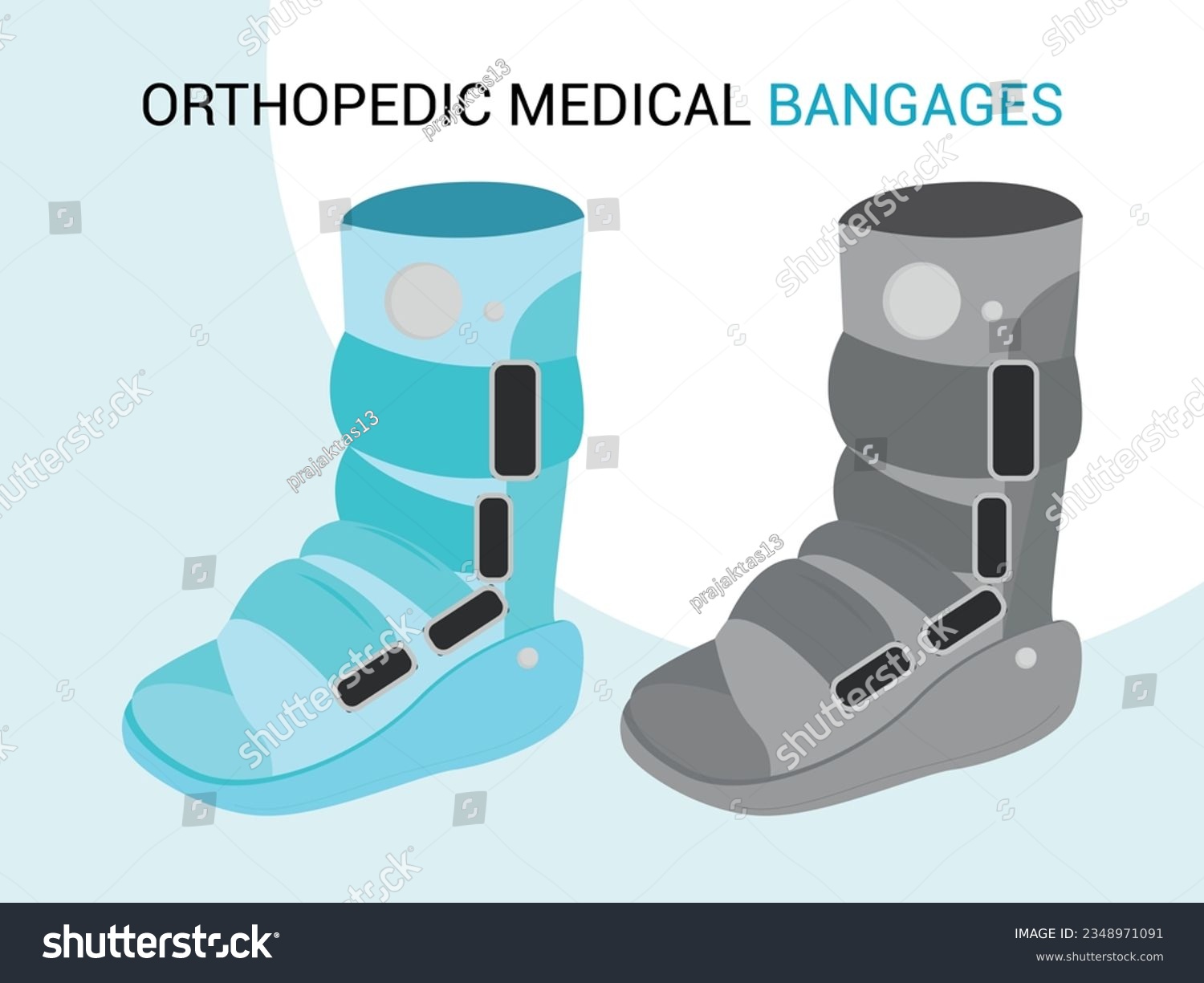 SVG of Orthopedic medical bangages color icons set. Rehabilitation and treatment after injuries, sprained. Medical boots. svg