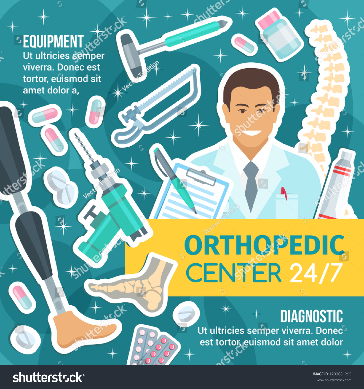 Orthopedics Traumatology Rheumatology Medicine Vector Joints Stock ...