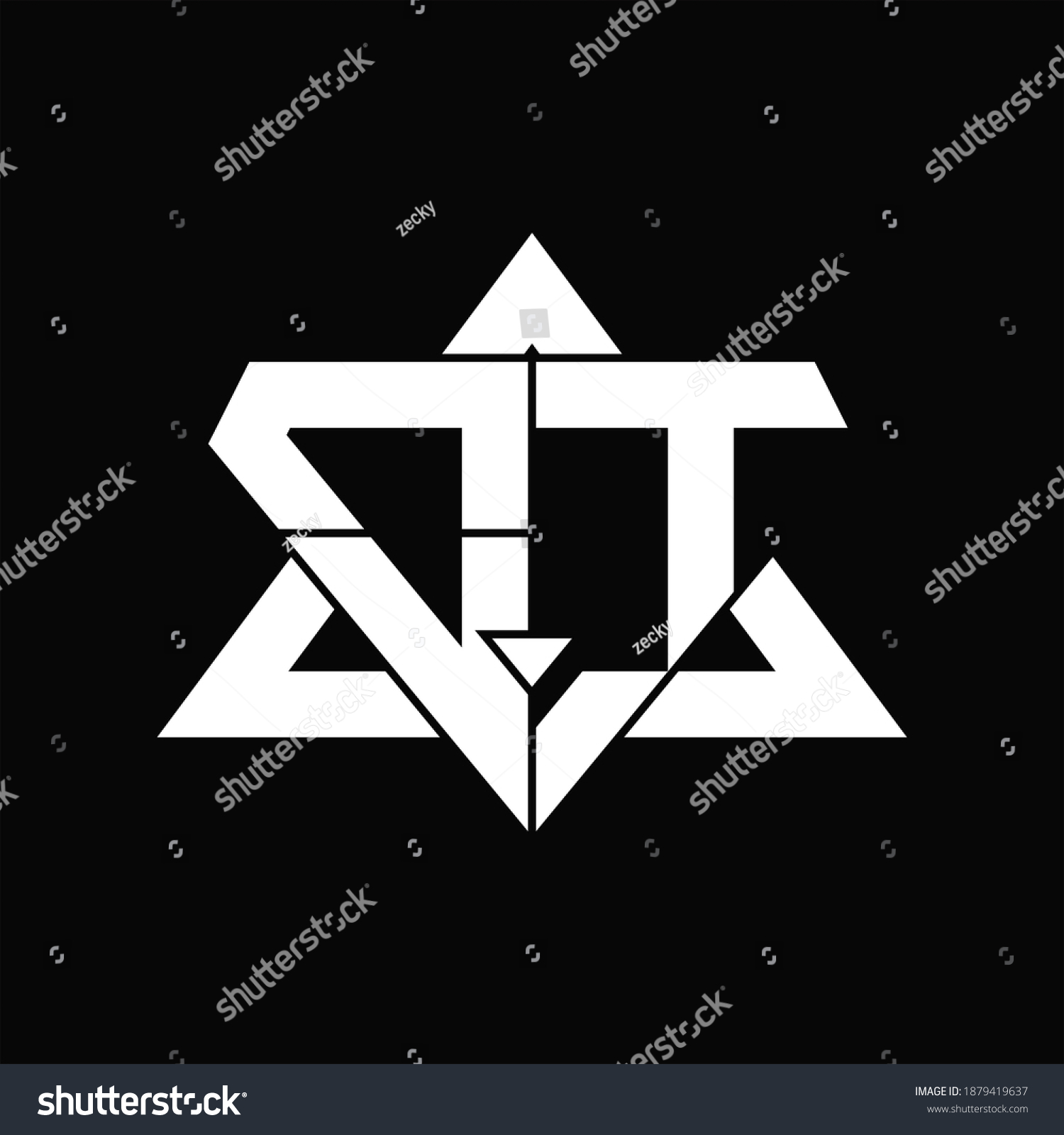 Ot Logo Monogram Isolated Triangle Shape Stock Vector (Royalty Free ...