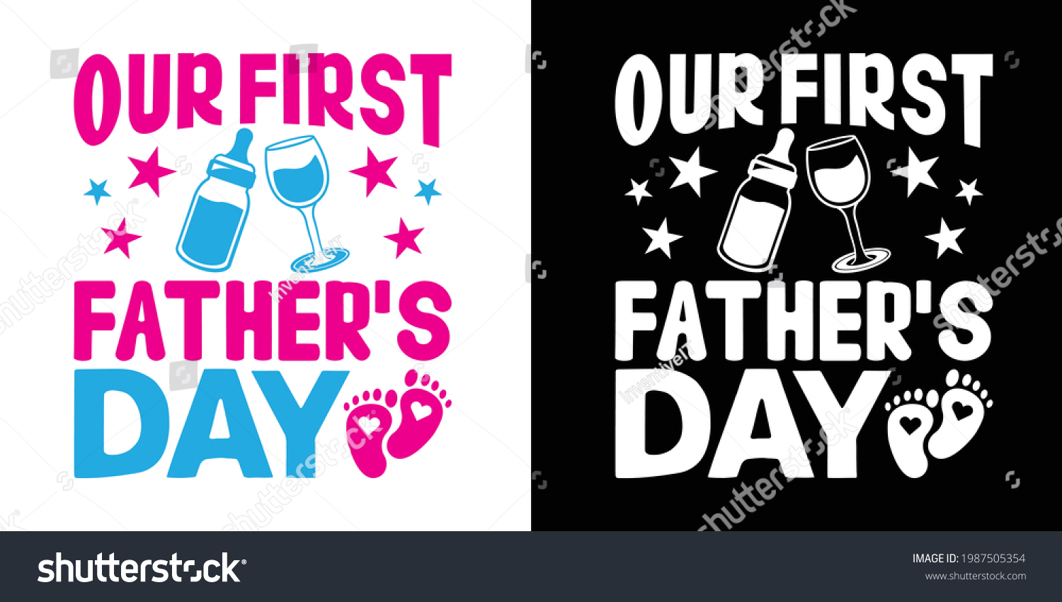 SVG of Our First Fathers Day Printable Vector Illustration svg
