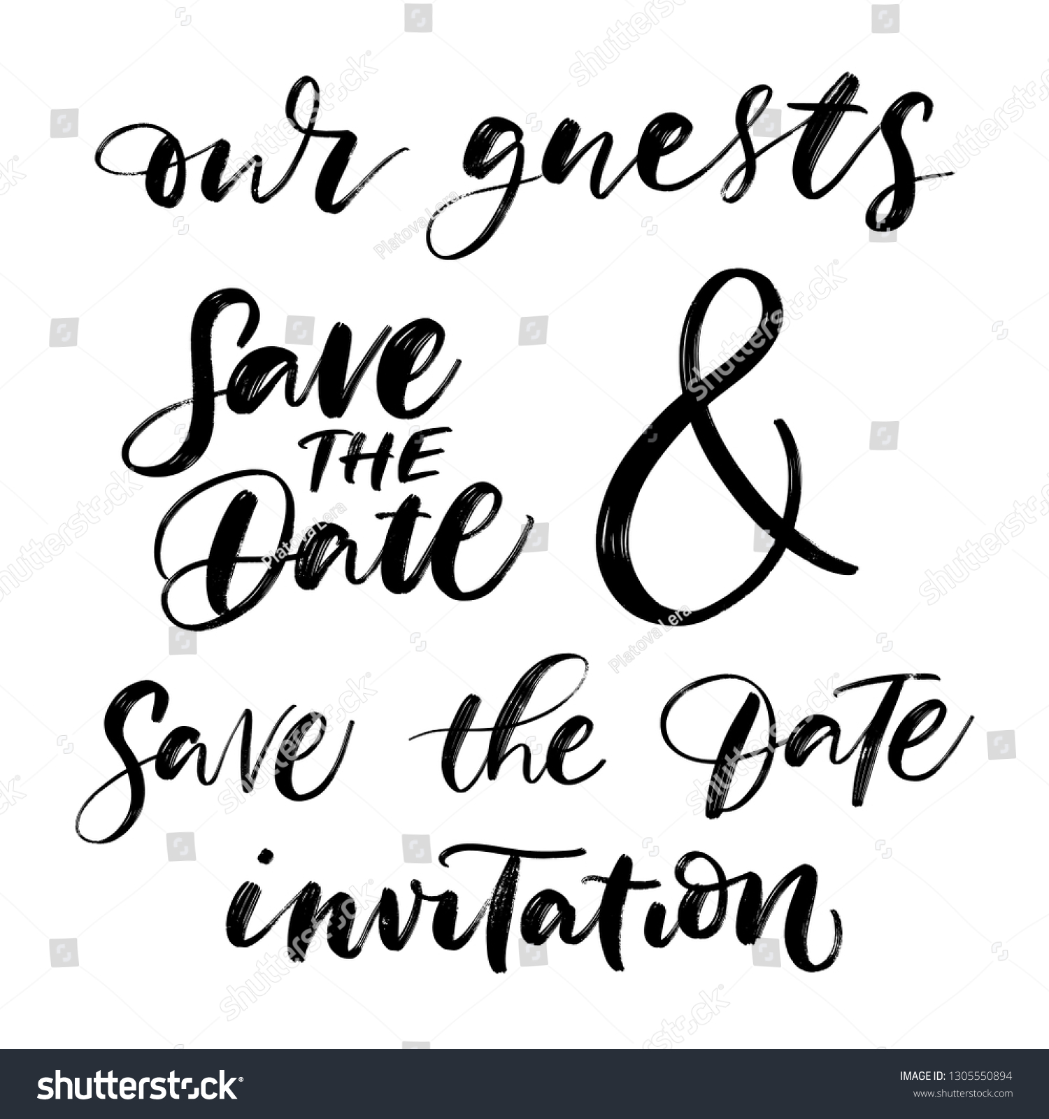 SVG of OUR GUESTS, SAVE THE DATE, AMPERSAND, INVITATION. WEDDING LETTERING. BIRTHDAY HAND LETTERING svg