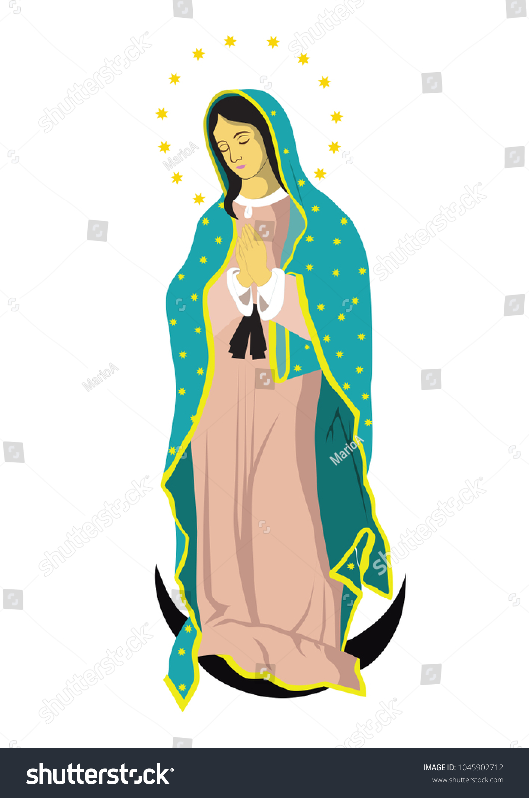 Our Lady Guadalupe Vector Stock Vector (Royalty Free) 1045902712 Shutterstock