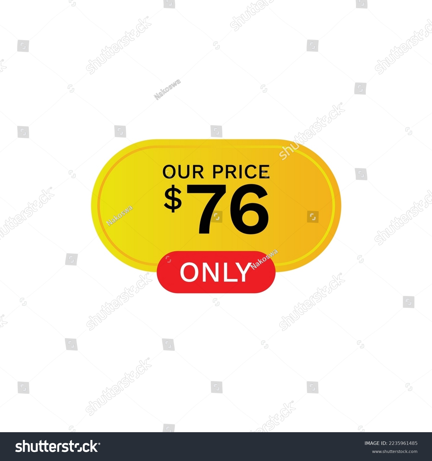 SVG of Our Price 76 $ Dollar Only, Label, Price tag, Price label, discount svg