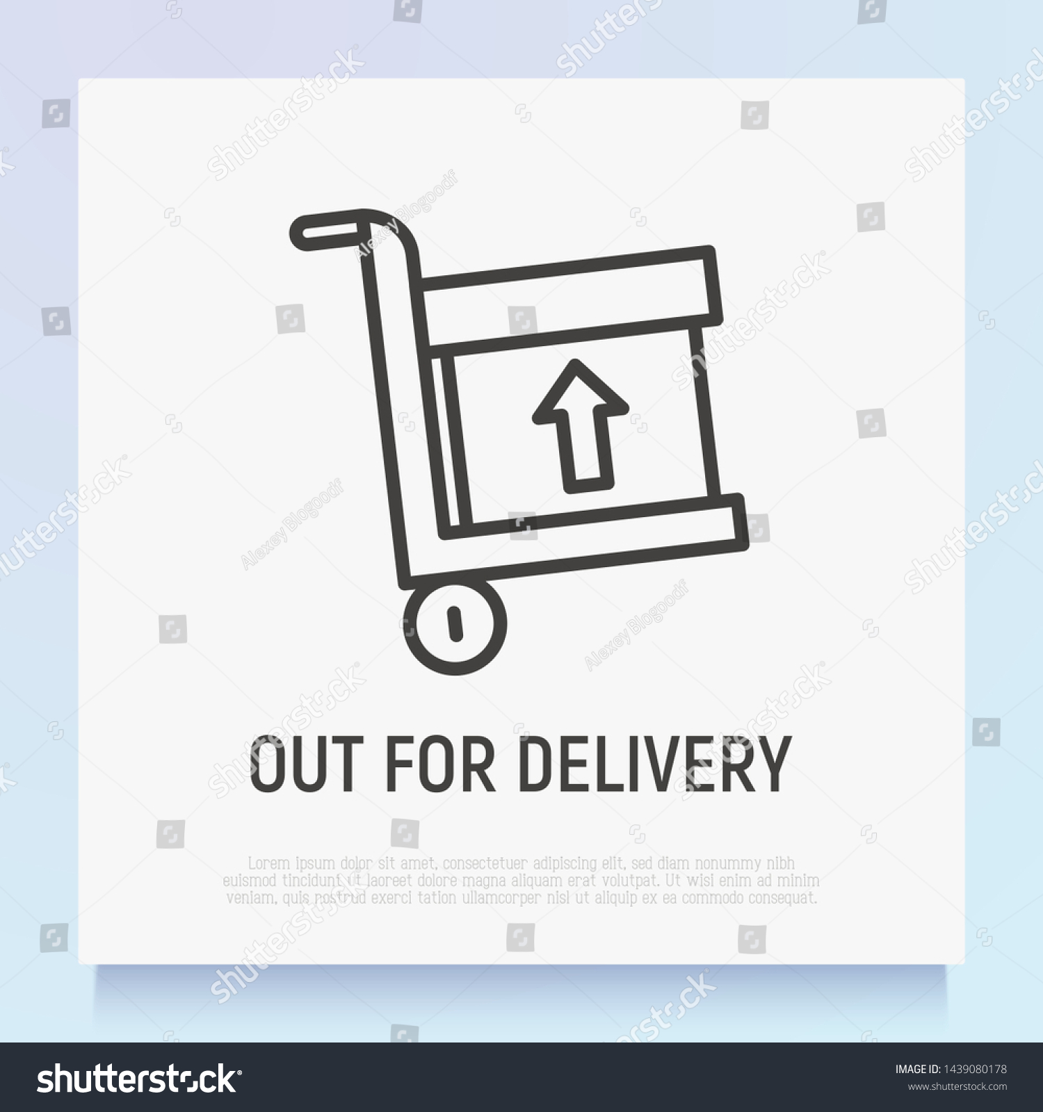 Out Delivery Thin Line Icon Package Stock Vector Royalty Free