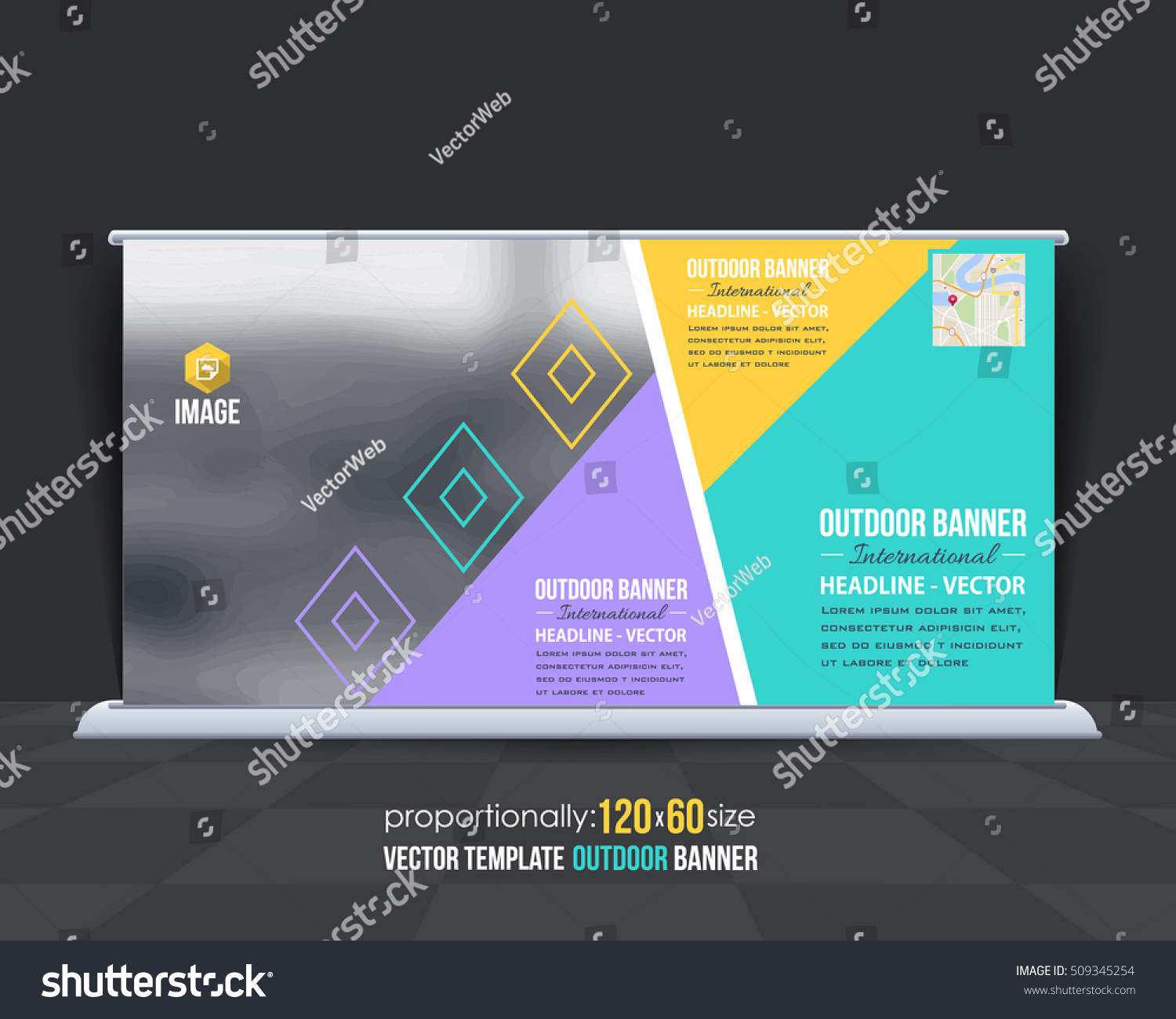  Outdoor Banner Vector Background Advertising Corporate 