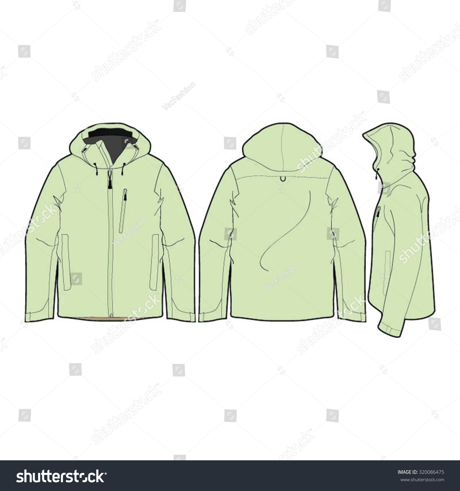 Download Outdoor Climbing Jacket Template Stock Vector Royalty Free 320086475