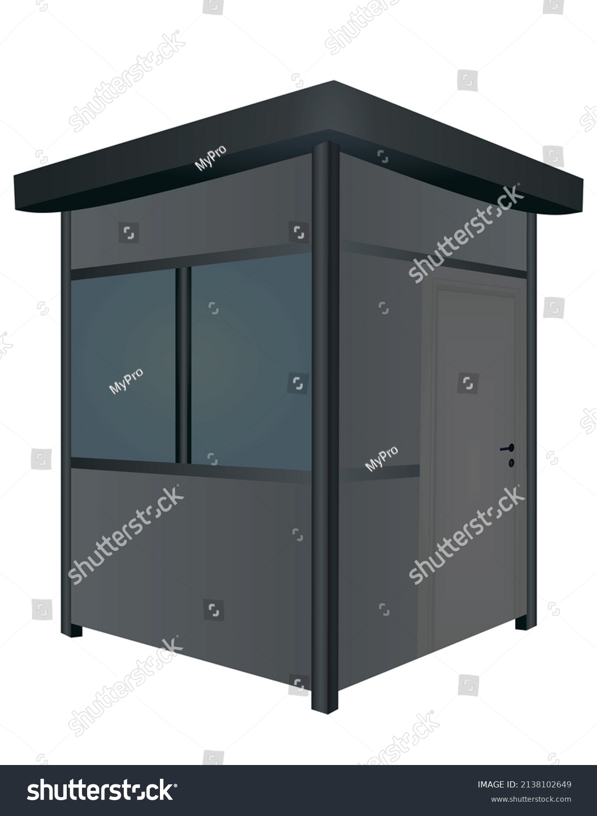 Outdoor Sentry Box Vector Illustration Stock Vector (Royalty Free ...