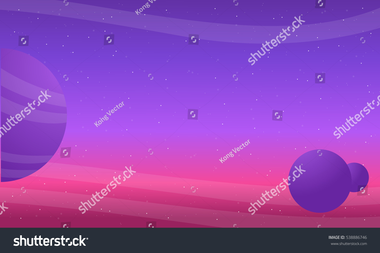 Outer Space Background Sky Planet Landscape Stock Vector (Royalty Free ...