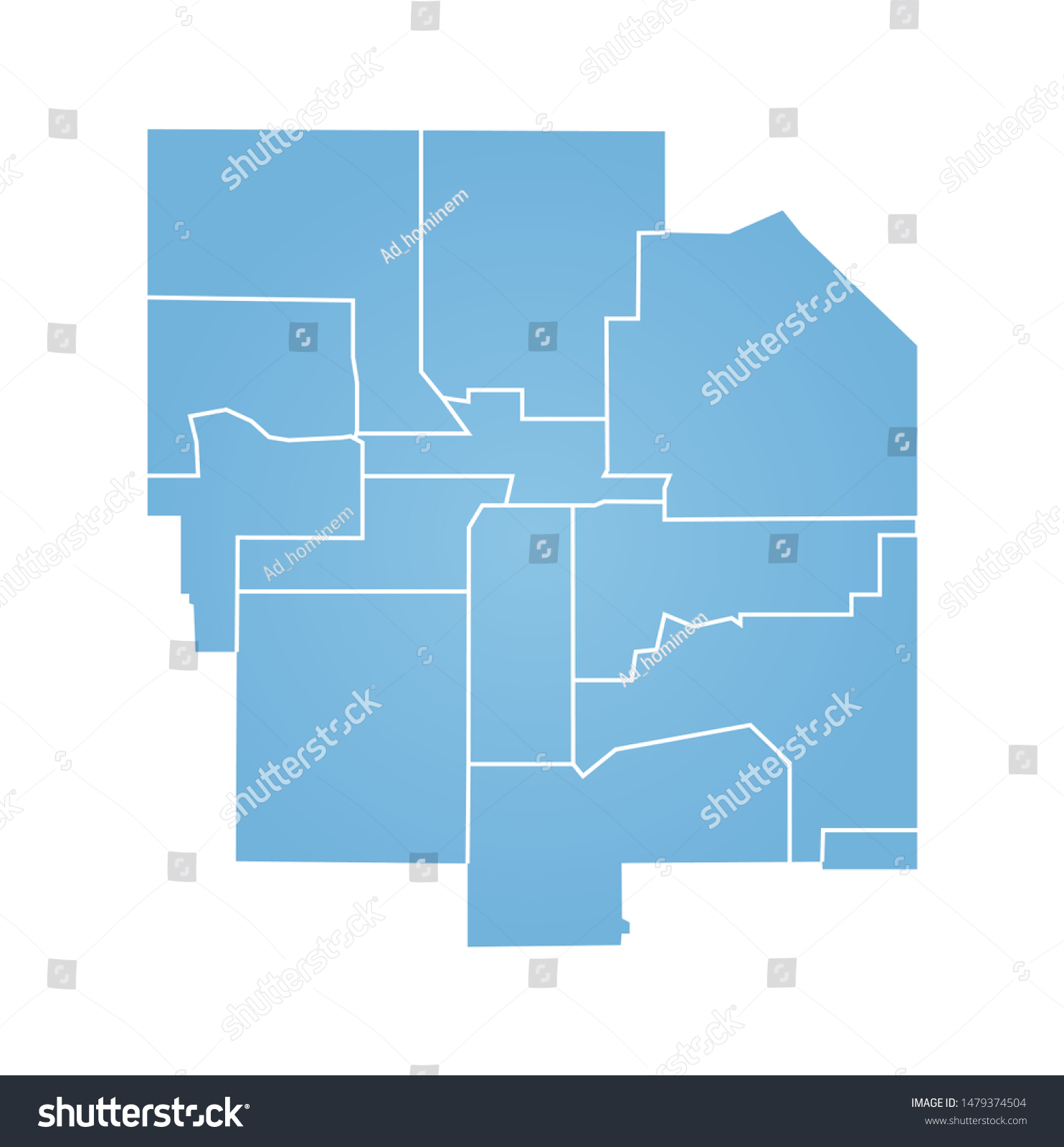 Outline Blue Map Las Vegas Stock Vector (Royalty Free) 1479374504 ...