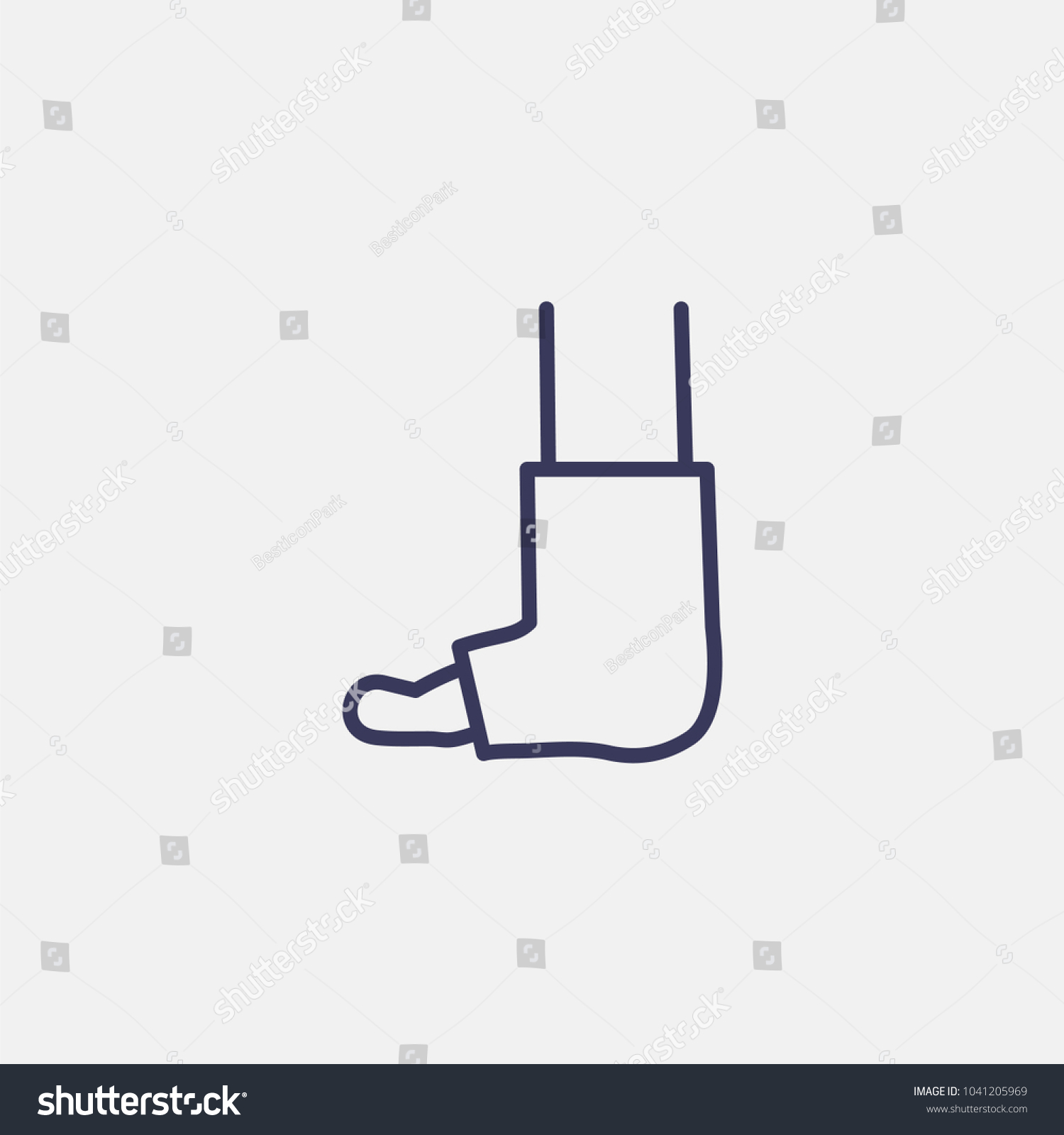 SVG of Outline broken foot icon illustration vector symbol svg