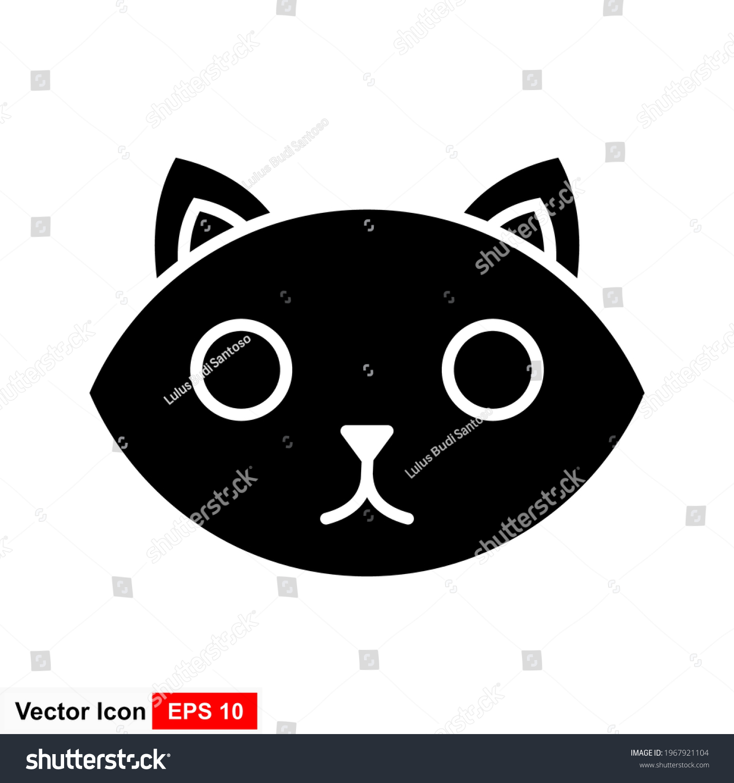 Outline Cat Head Outline Silhouette Cartoon Stock Vector (royalty Free 