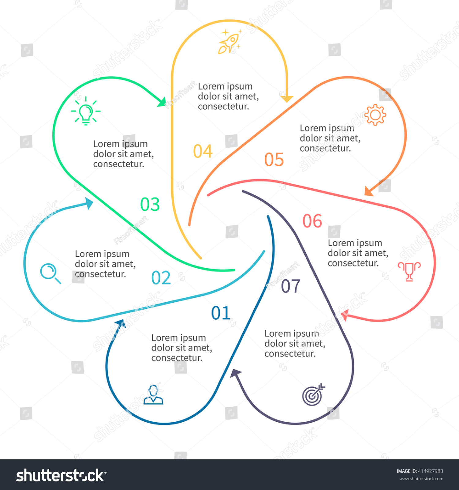 Outline Circular Infographic Minimalistic Design Chart Stockvektor Royaltyfri 414927988 3203