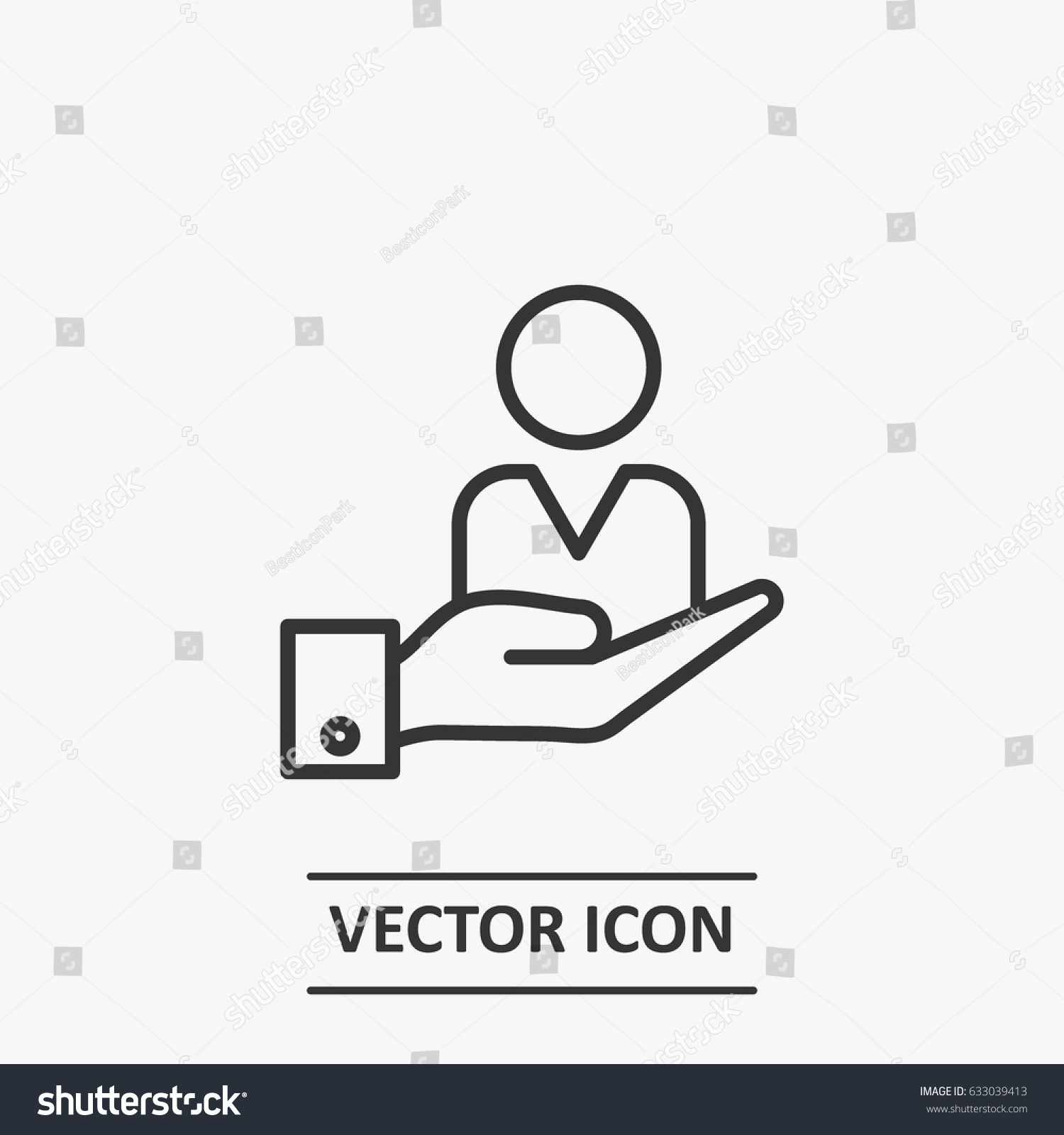 SVG of Outline Customer Retention  icon illustration vector symbol svg