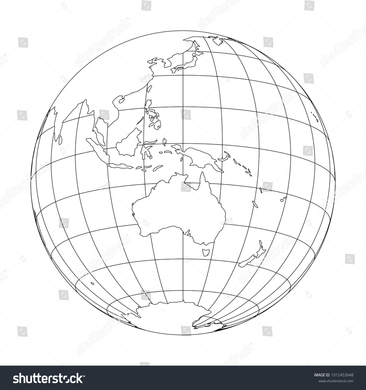 Image Vectorielle De Stock De Le Globe Terrestre Avec Une