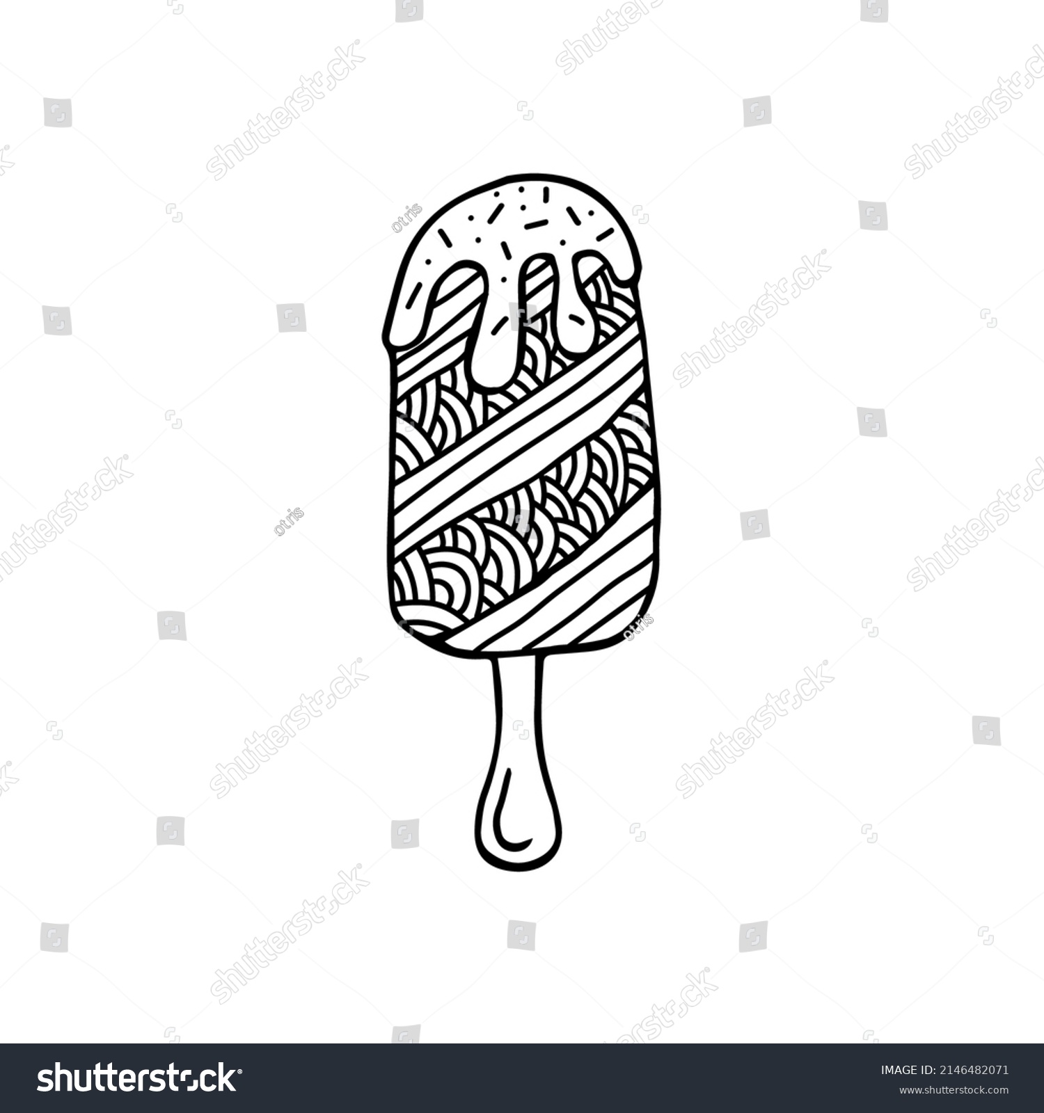 Outline Ice Cream Icon Frozen Cream Stock Vector Royalty Free 2146482071 Shutterstock 